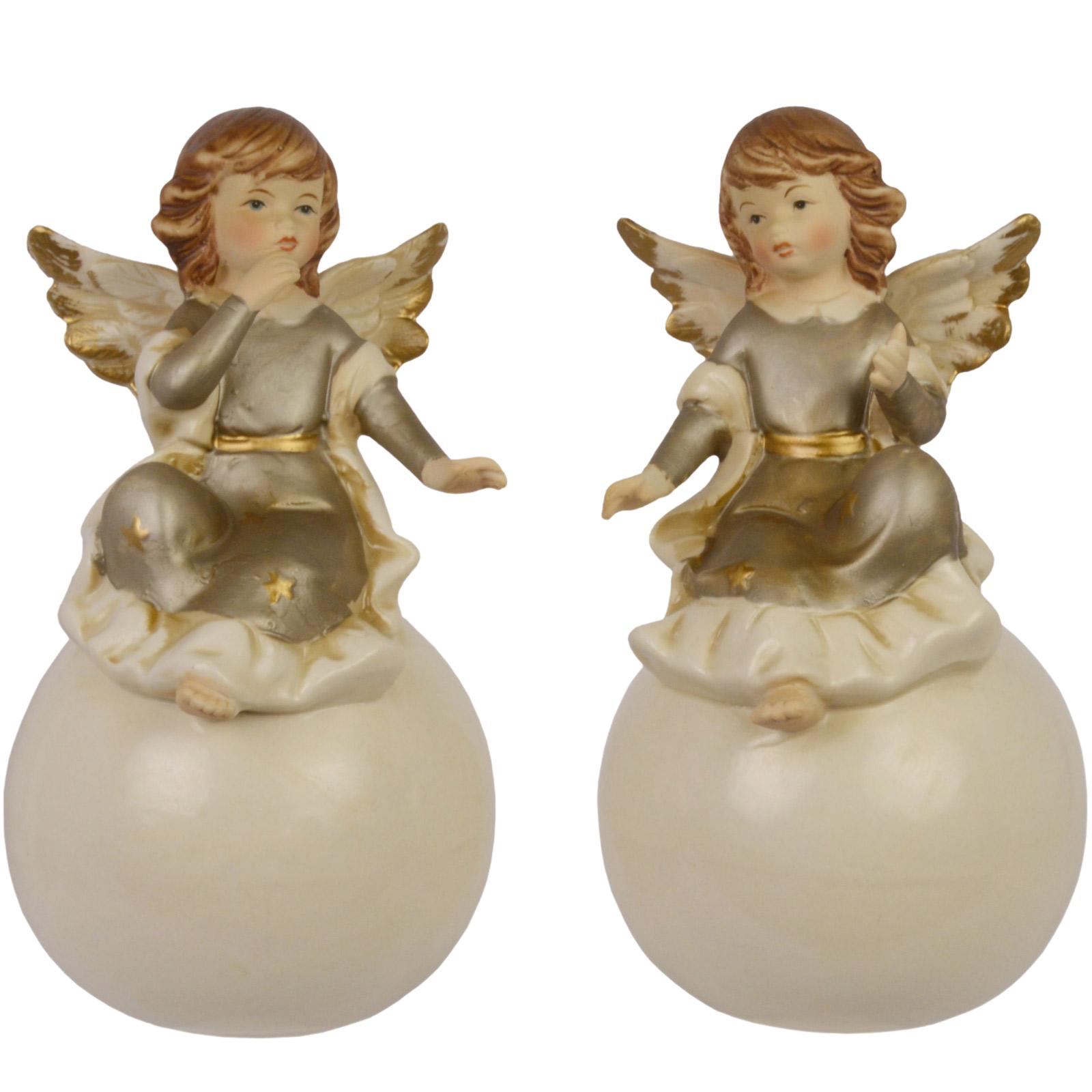 PK-41 2 angel figurine Christmas Christmas angel decoration porcelain 18cm antique style