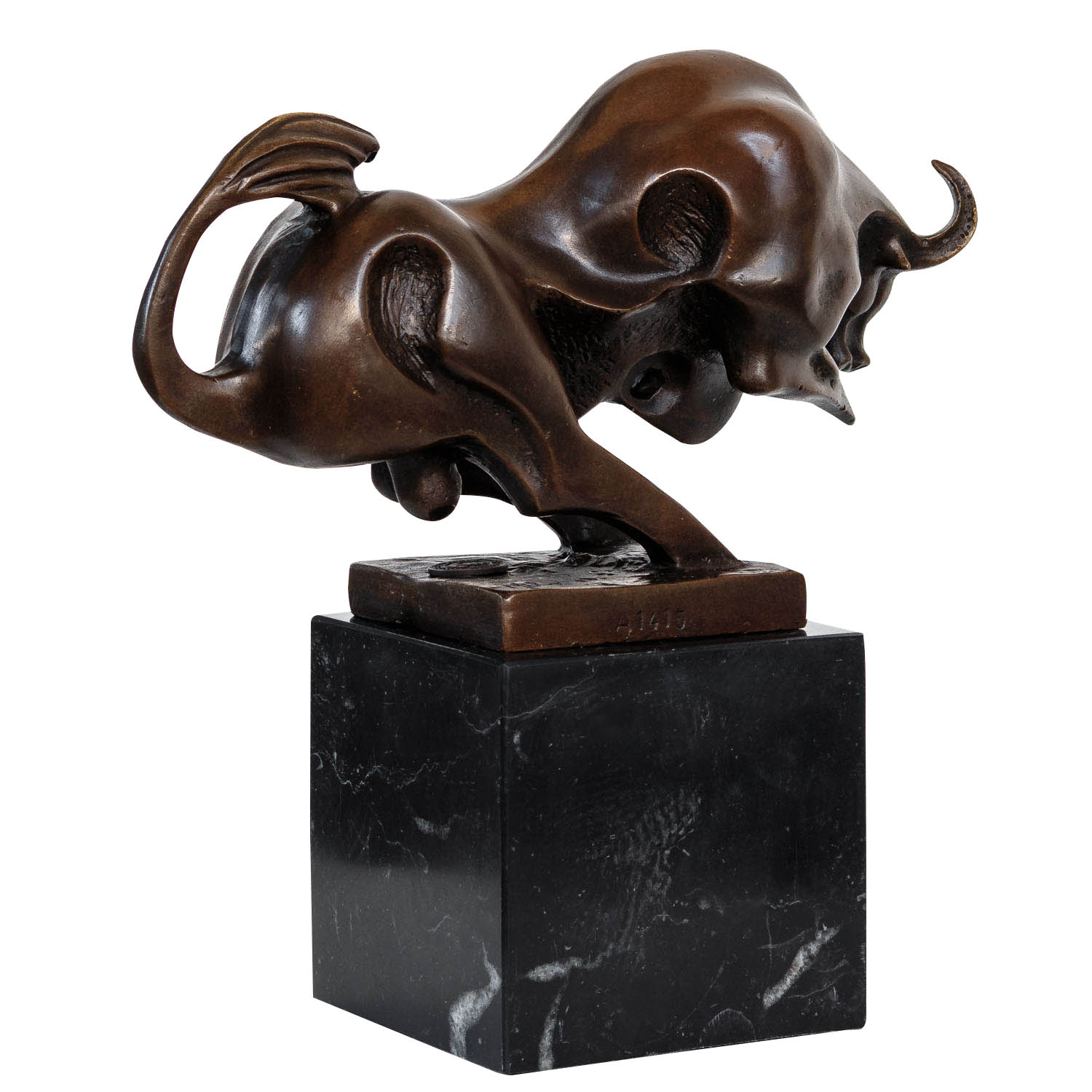 UP-85-2 Bronzeskulptur Bulle Ochse Kuh Stier im Antik-Stil Bronze Figur Statue 20cm