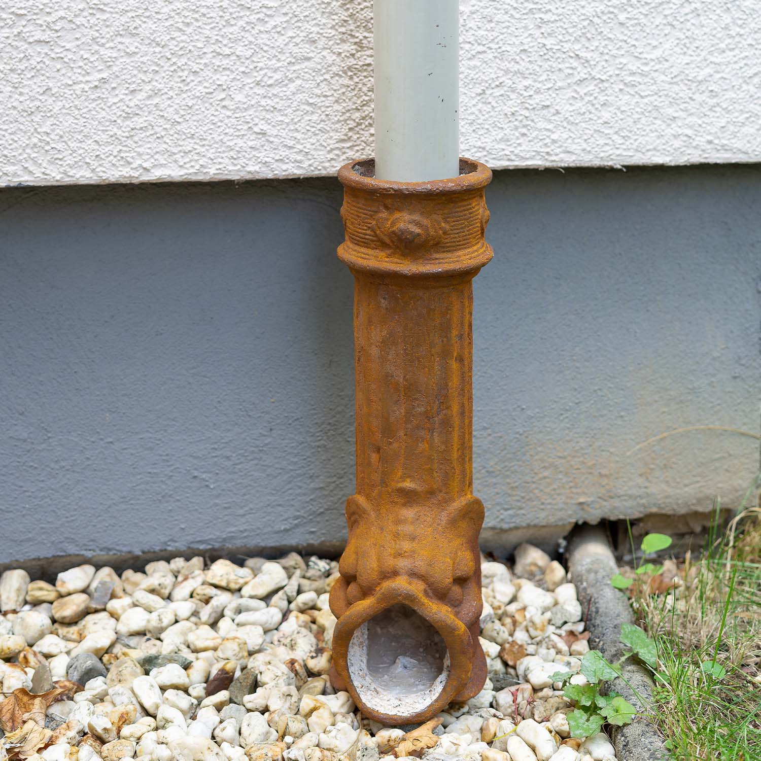 Wasserspeier Fallrohr Ablauf Auslauf Einlauf Dachrinne Regentonne Antik-Stil