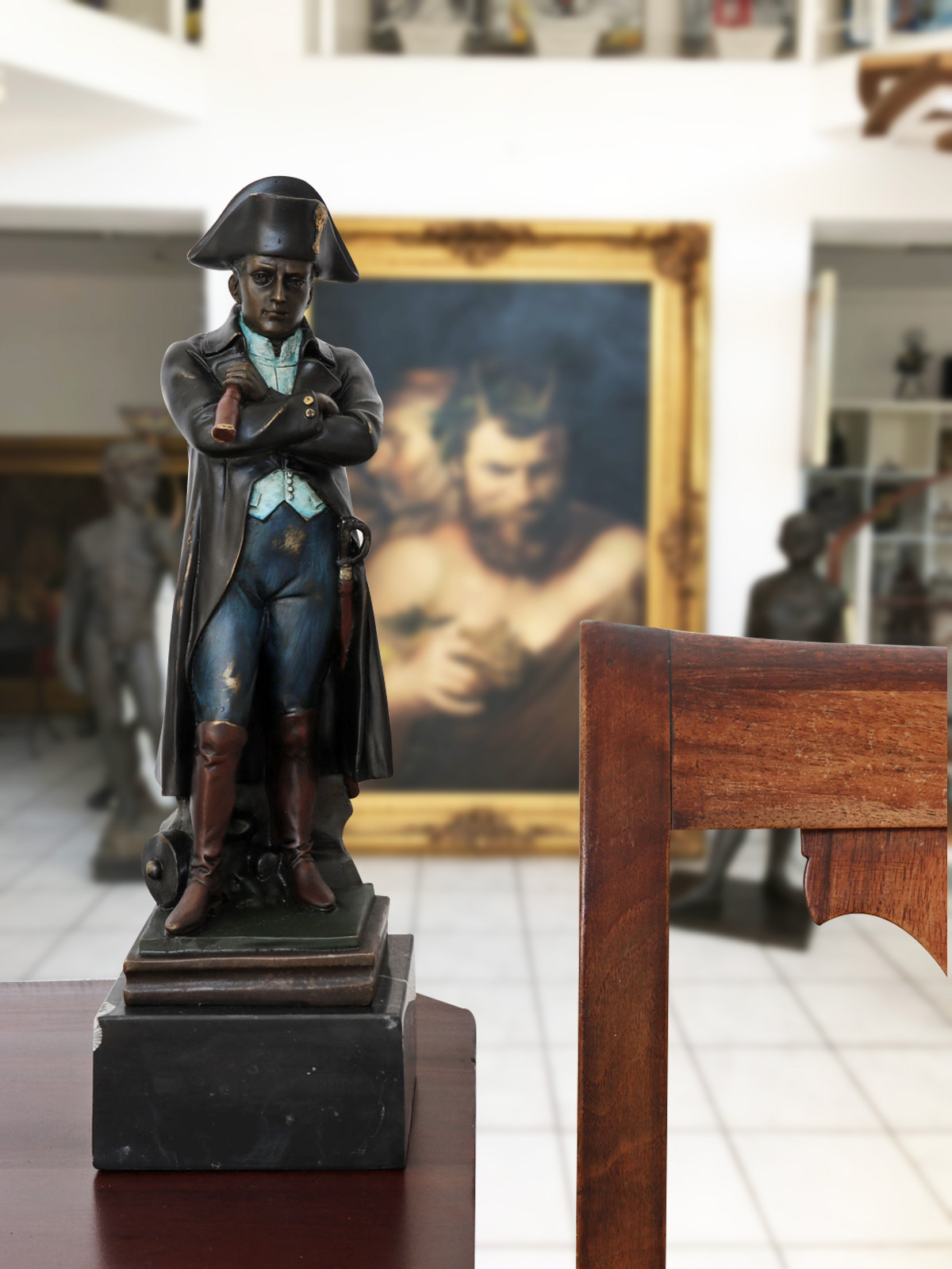 BG-27-5 Bronzeskulptur Napoleon im Antik-Stil Bronze Figur Statue - 30,7cm