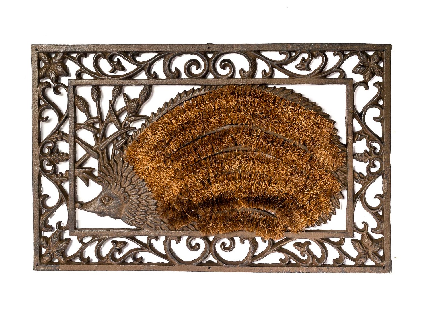 Doormat country style hedgehog antique iron foot mat