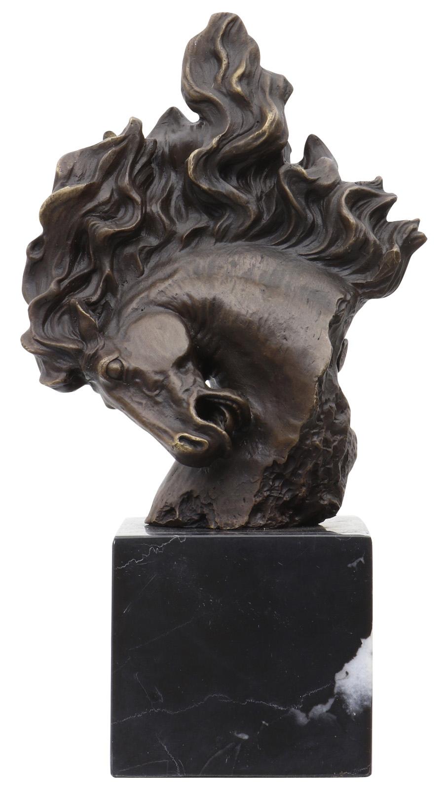 BE-3_1 Bronzeskulptur Pferd Bronze Figur Statue Bronzefigur Skulptur im Antik-Stil 30cm