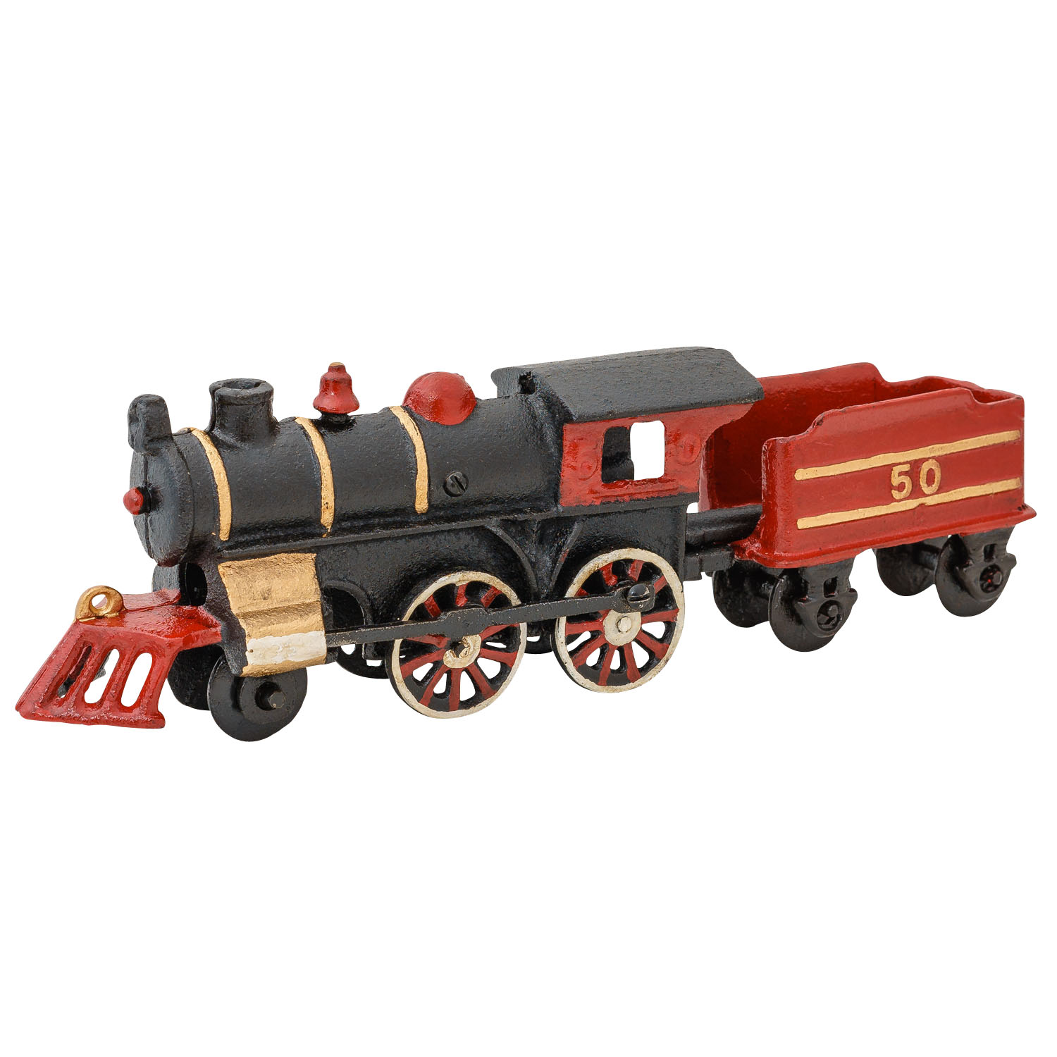 GU097-3 Modellbahn Eisenbahn Lok Anhänger Zug Gusseisen Antik Stil 29cm
