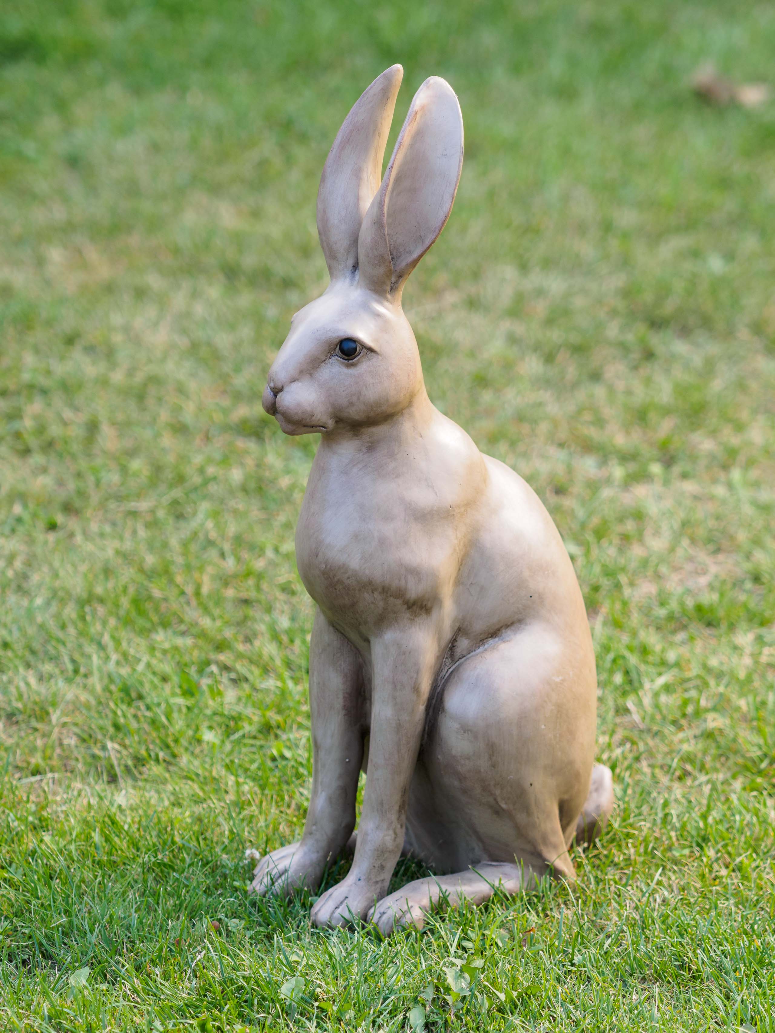 XL Hase Deko Figur Garten Haus Tierwelt Kaninchen sculpture hare rabbit