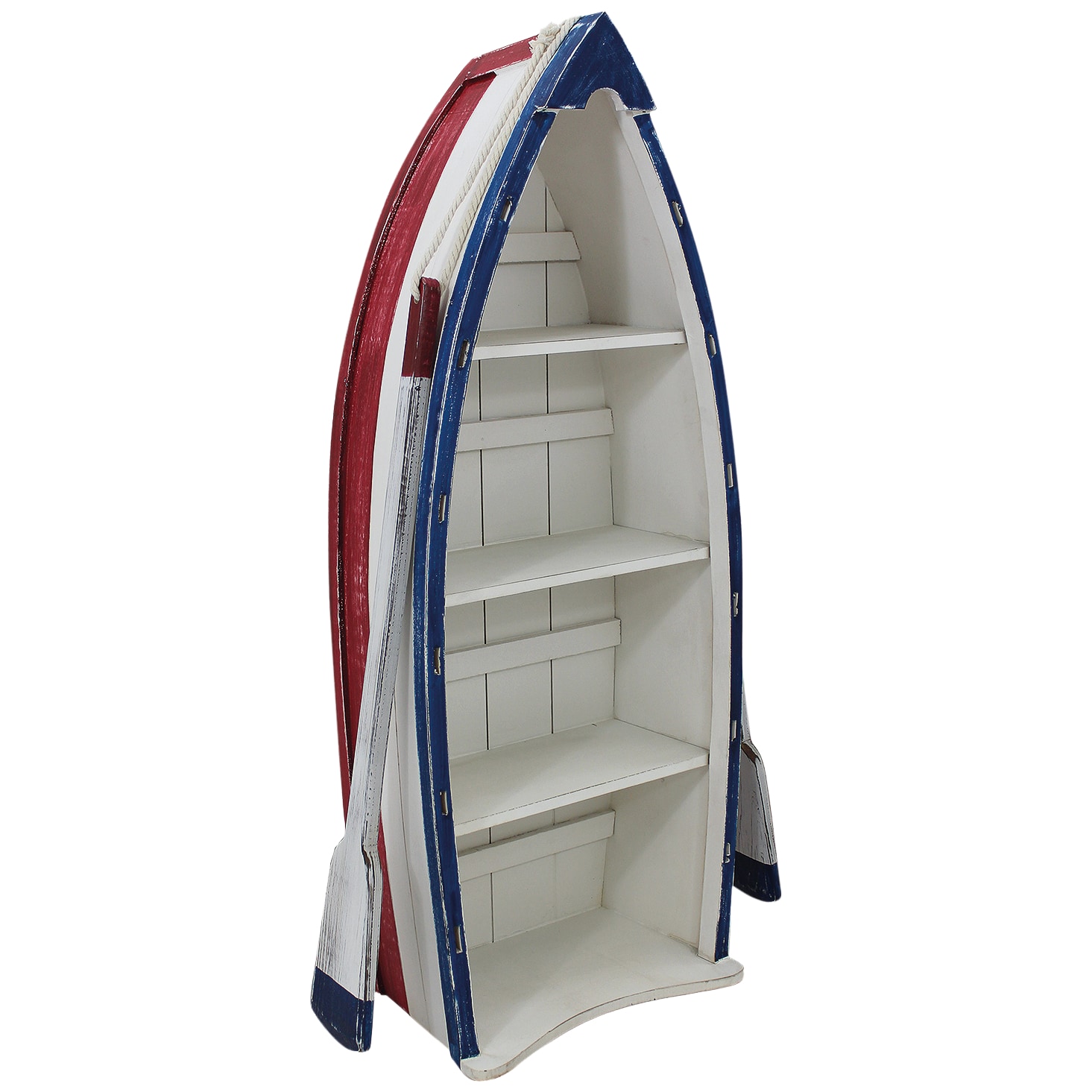 Boat shelf with paddle wooden decoration maritime storage antique style 76cm Boat shelf with paddle wooden decoration maritime storage antique style 76cm