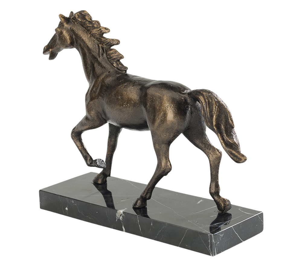 Skulptur Pferd 24cm Schreibtisch Statue Eisen Figur antik Stil horse iron