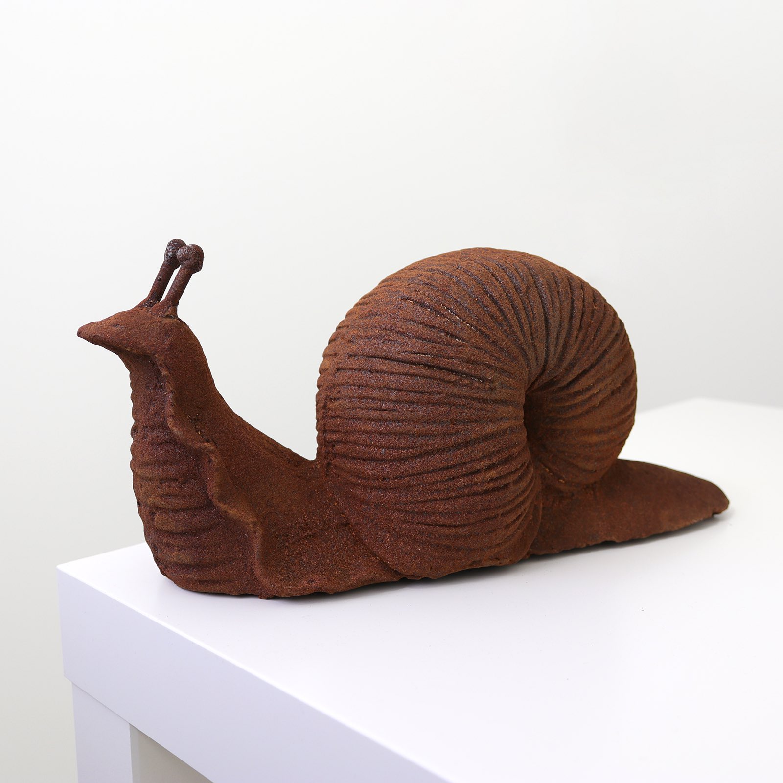 aubaho-schnecke-1-2 Gartenskulptur Schnecke Figur Eisen Garten Rost Eisenfigur Skulptur Gartenfigur