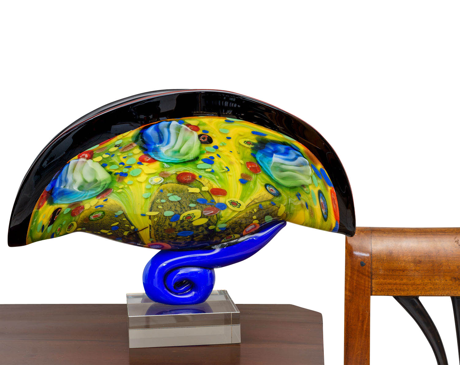 GL226-1 Glasschale im Italien Murano antik Stil Breite 43cm 6kg Glas Schale glass bowl