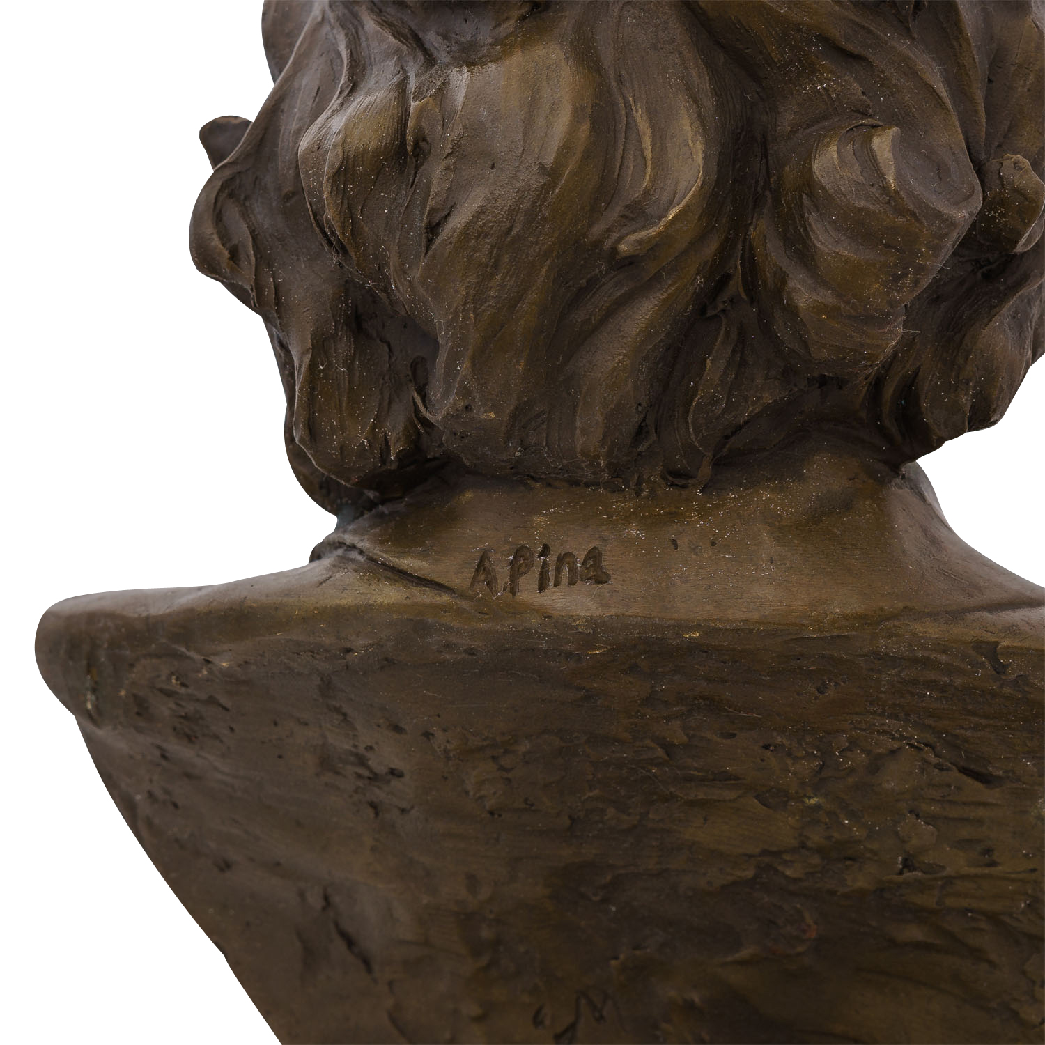 Bronzefigur Ludwig van Beethoven Komponist Pianist Büste Skulptur Figur 30cm