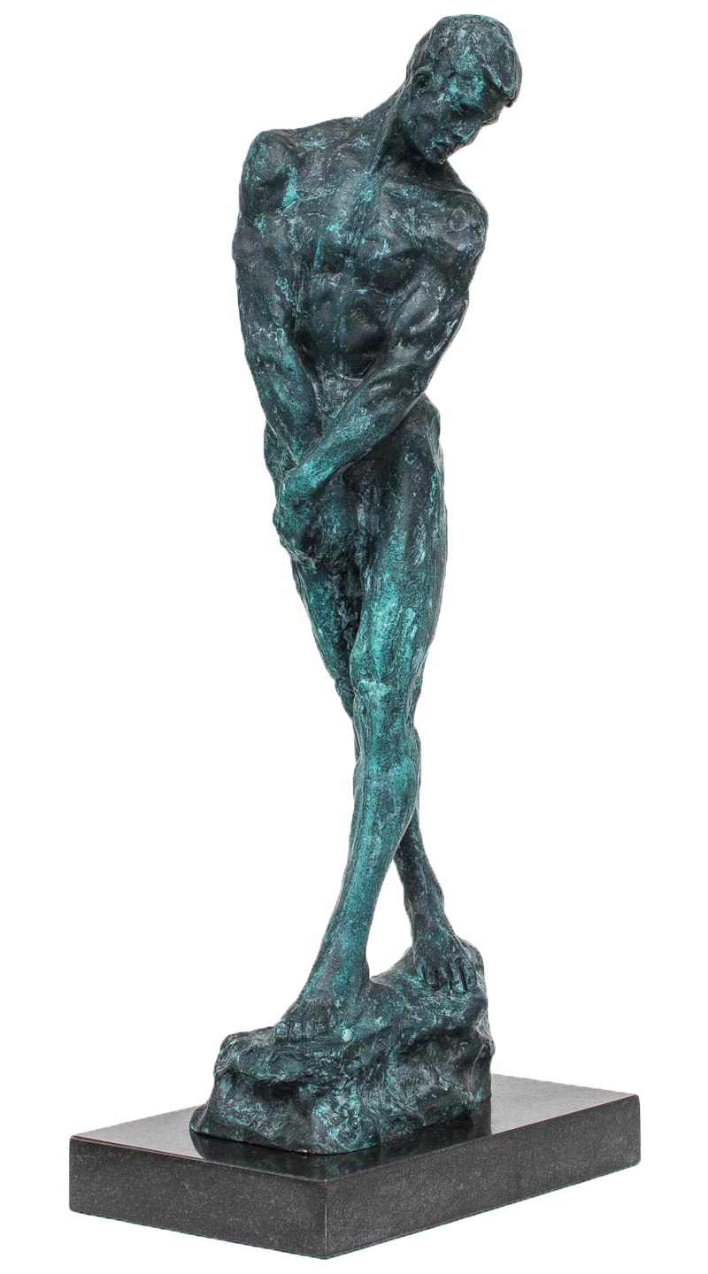 YB178-1-aubaho Bronzeskulptur Akt Mann erotische Kunst Bronze Skulptur Figur sculpture (b)
