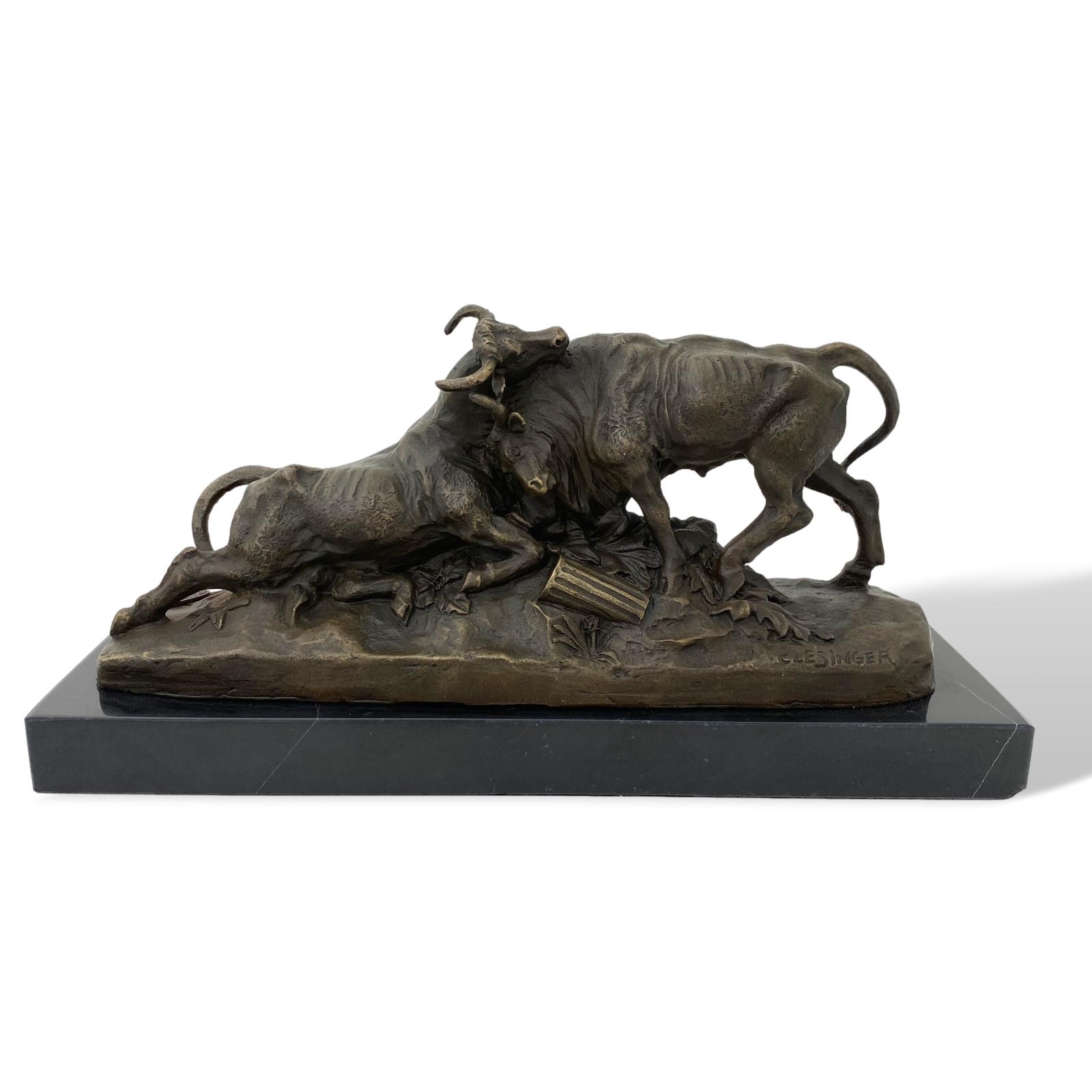 200CY45-1 Bronze figure bulls Clesinger-style oxen sculpture antique style copy replica