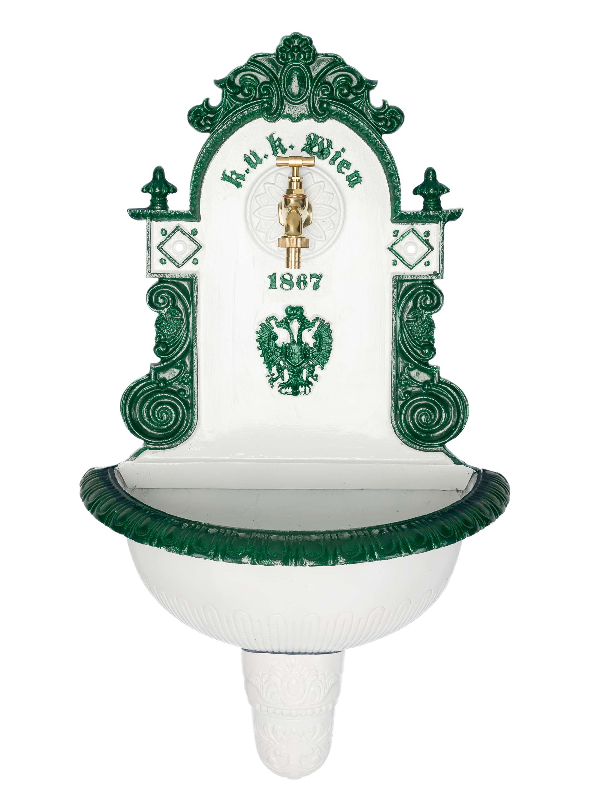 2015-11-07_Auktionshaus_013567298aedb075 Wandbrunnen Waschbecken Brunnen 72cm Alu Garten im Antikstil fountain garden