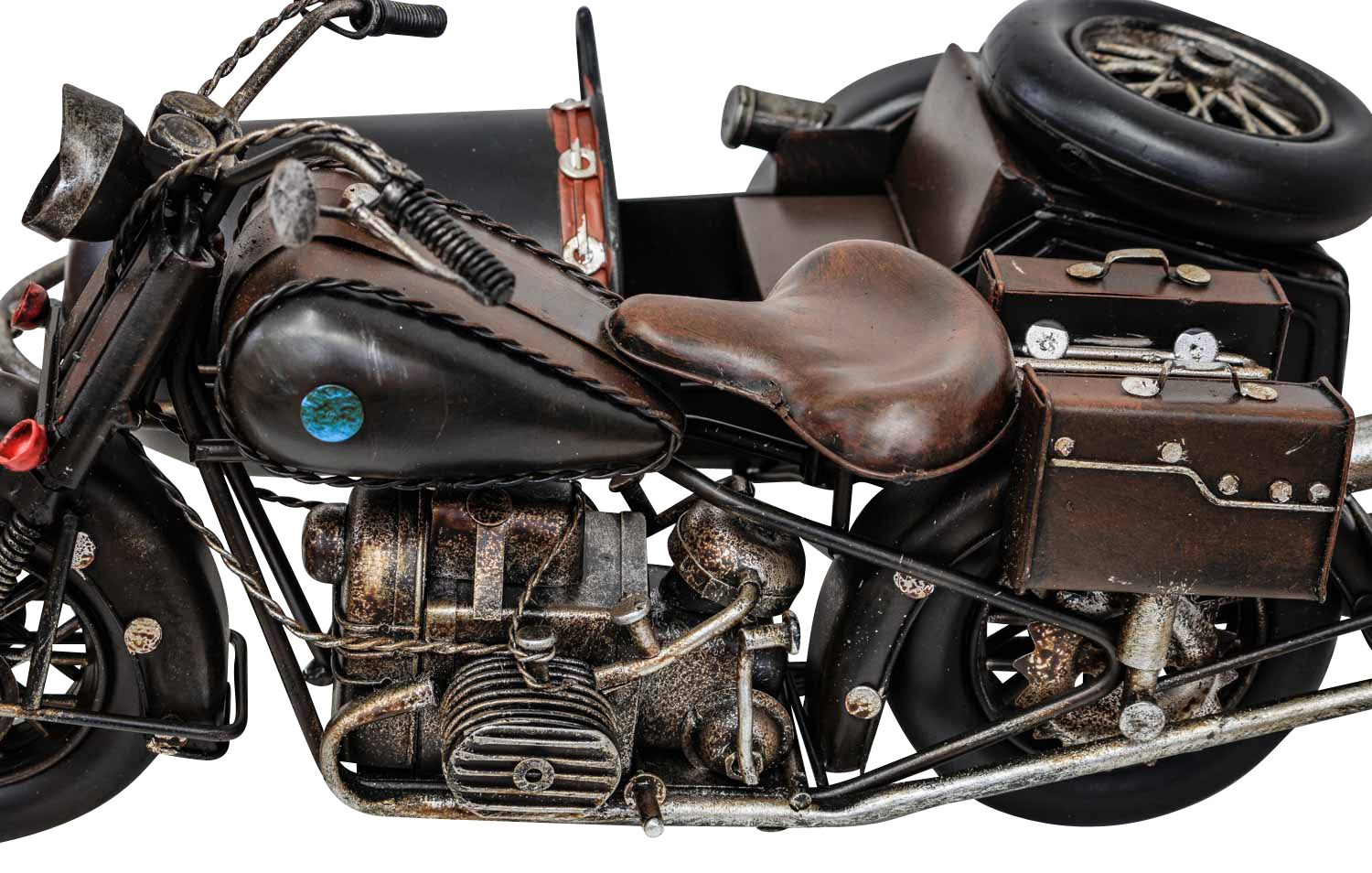 BL-211-5xT9Qkp43dWfJ2 Modellmotorrad Nostalgie Blech Metall Motorrad Oldtimer Antik-Stil 35cm