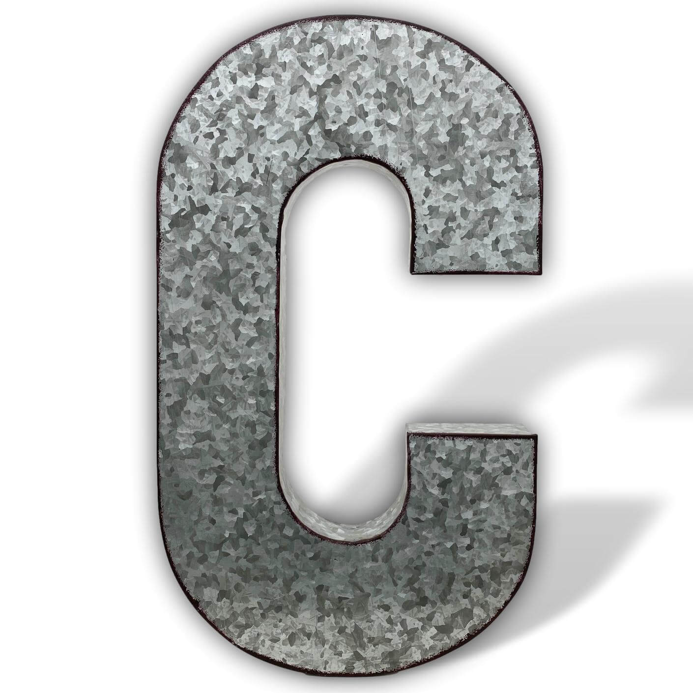 XXL Buchstabe c Zink Metall 52cm Dekoration Garten 3D