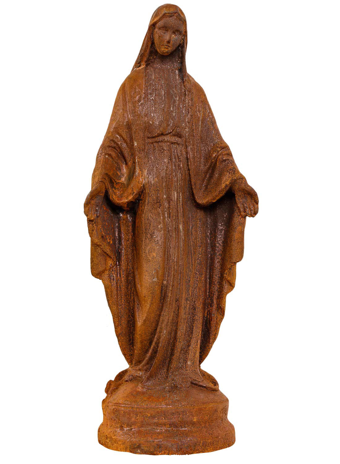 aubaho-FY656-R-1e3yY6LzVA6l7d Gartenskulptur Madonna Maria Eisen Garten Rost Eisenfigur Skulptur Antik-Stil