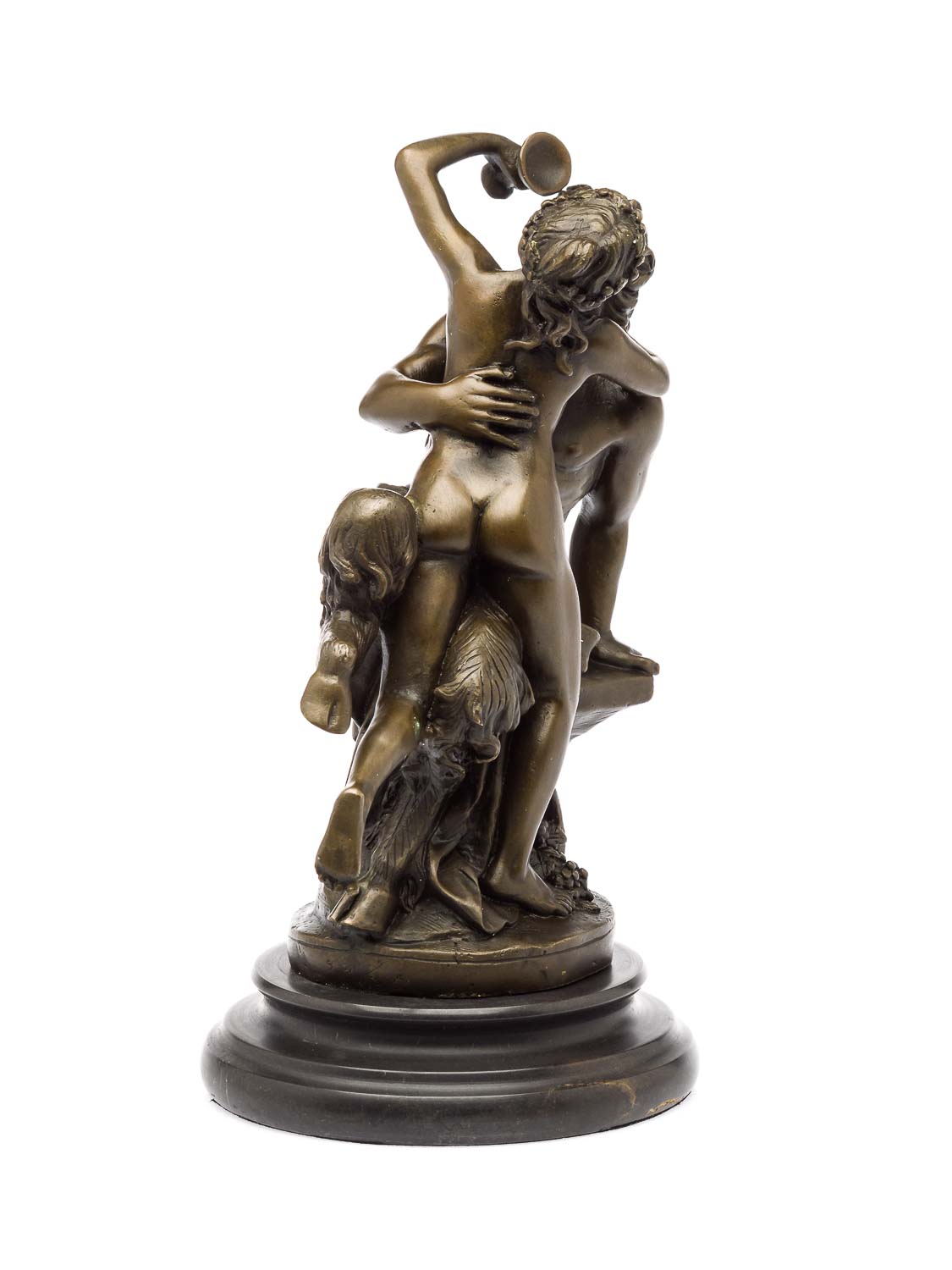 2016-12-07_Auktionshaus_027 Bronzeskulptur Faun erotisches Liebespaar Bronze Figur Skulptur 30cm sculpture