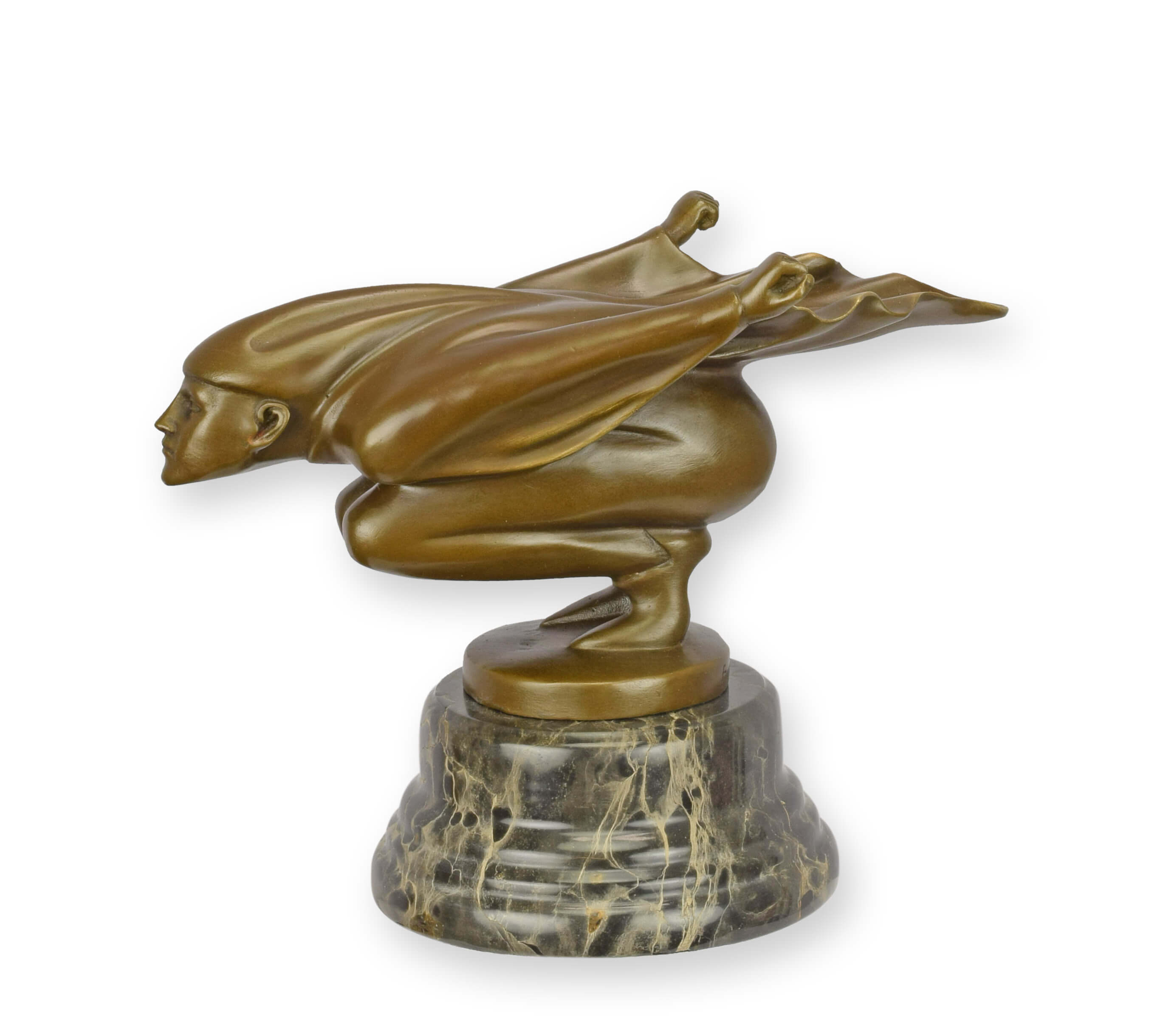 Skulptur, Bronze, Flügel, Statue, MarmorBasis