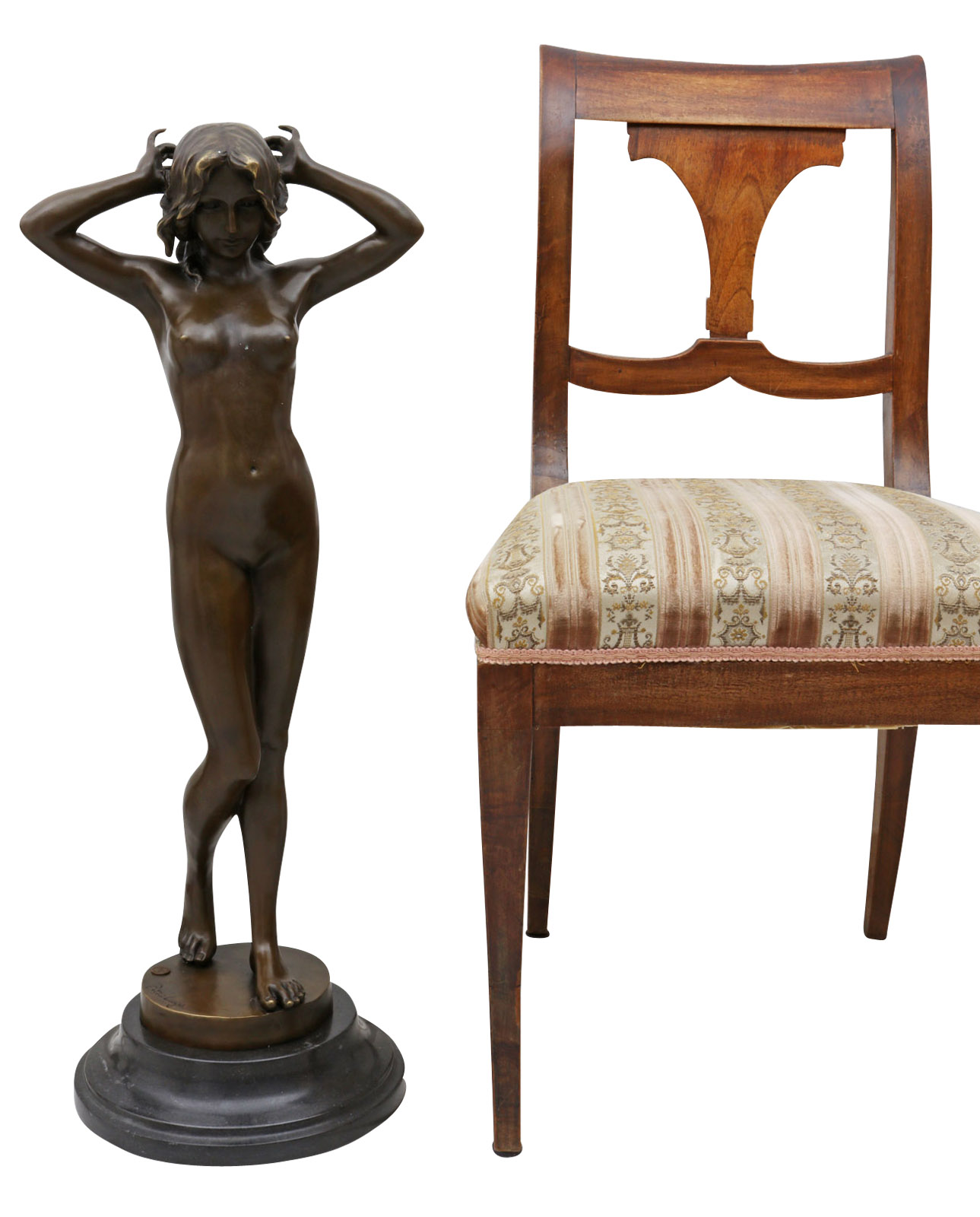 VG-112-5 Bronzeskulptur Frau Erotik erotische Kunst Antik-Stil Bronze Figur Statue 78cm