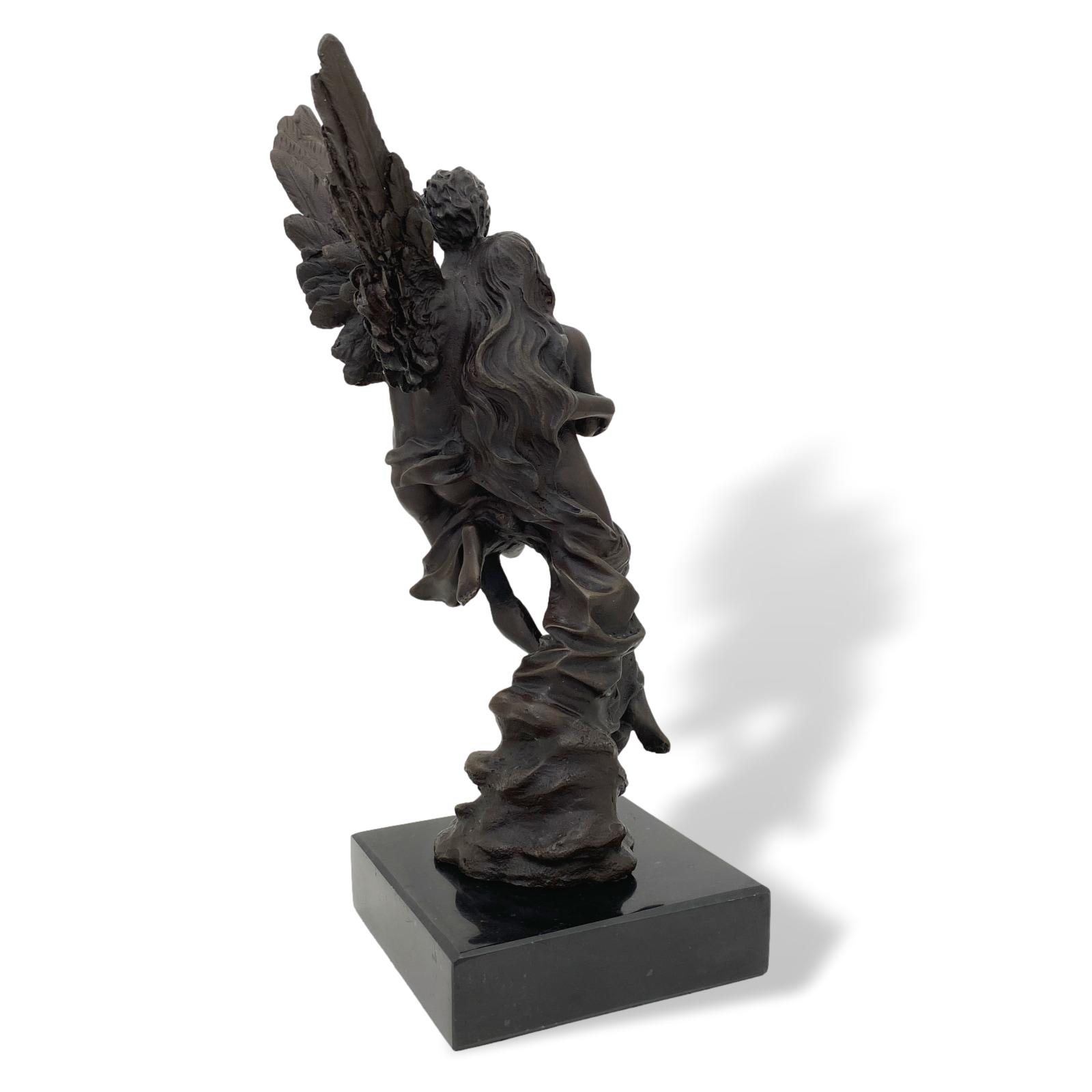 Bronzeskulptur Cupid Psyche nach Henry Godet Antik-Stil Bronze Replik Kopie