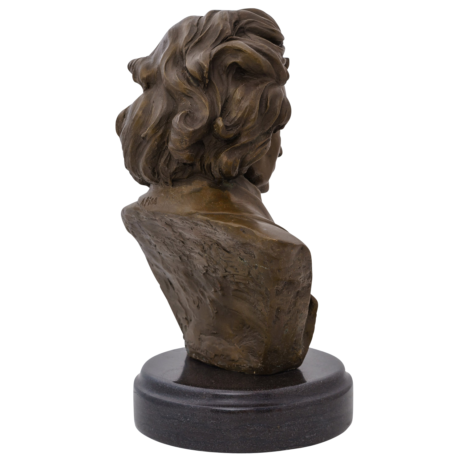 Bronzefigur Ludwig van Beethoven Komponist Pianist Büste Skulptur Figur 30cm