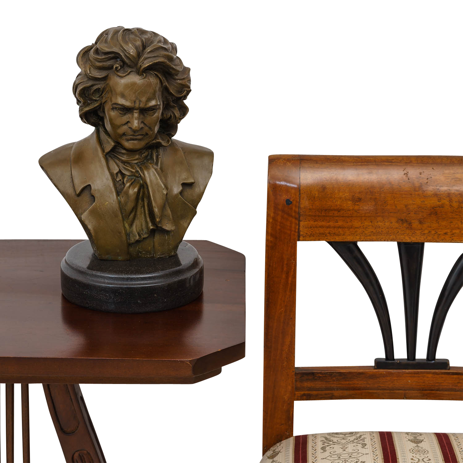 Bronzefigur Ludwig van Beethoven Komponist Pianist Büste Skulptur Figur 30cm