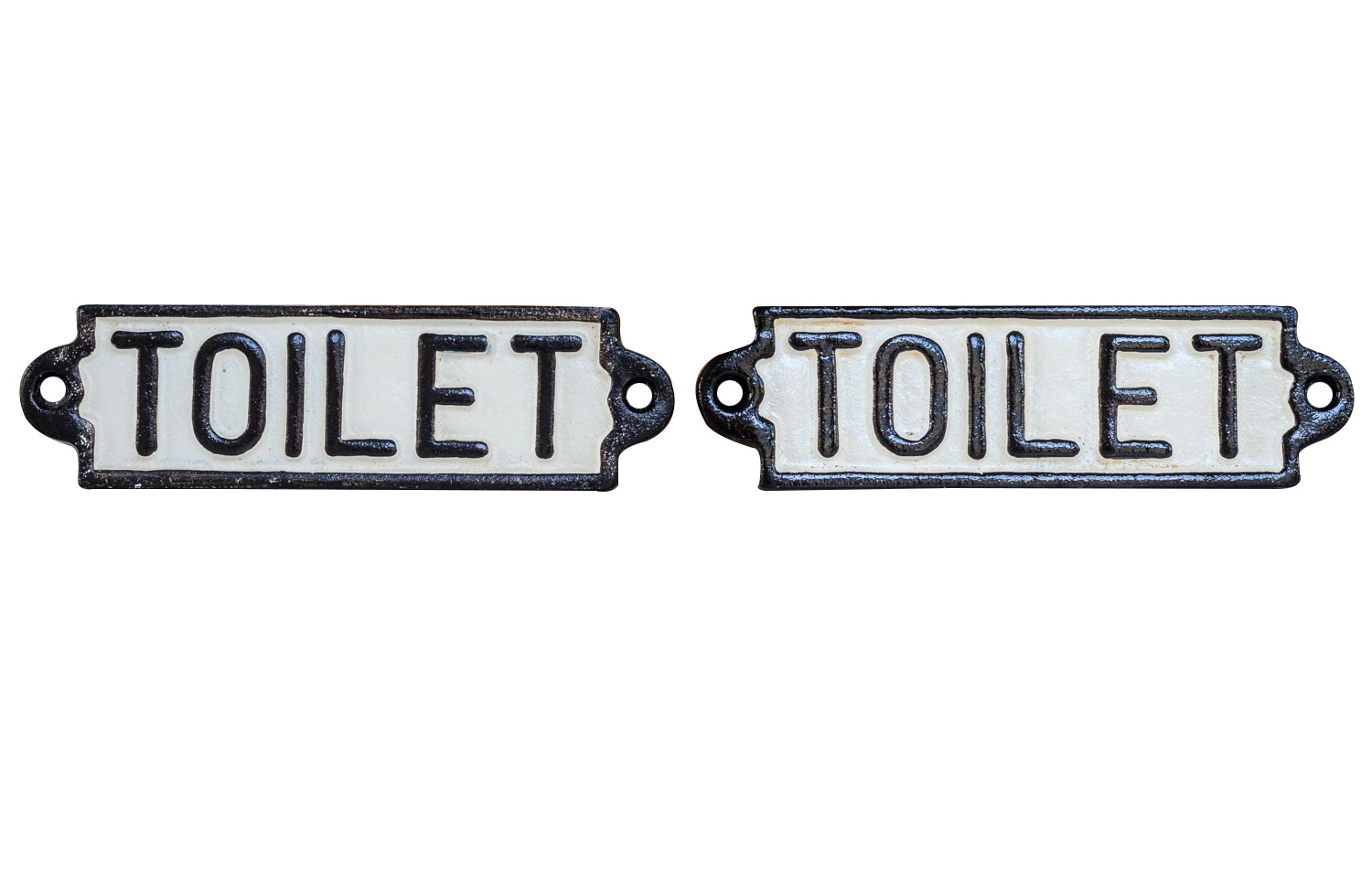 IMG_2916 2x Nostalgie Türschilder Schild Toilet Toilette Gäste WC 16cm Eisen Antik-Stil