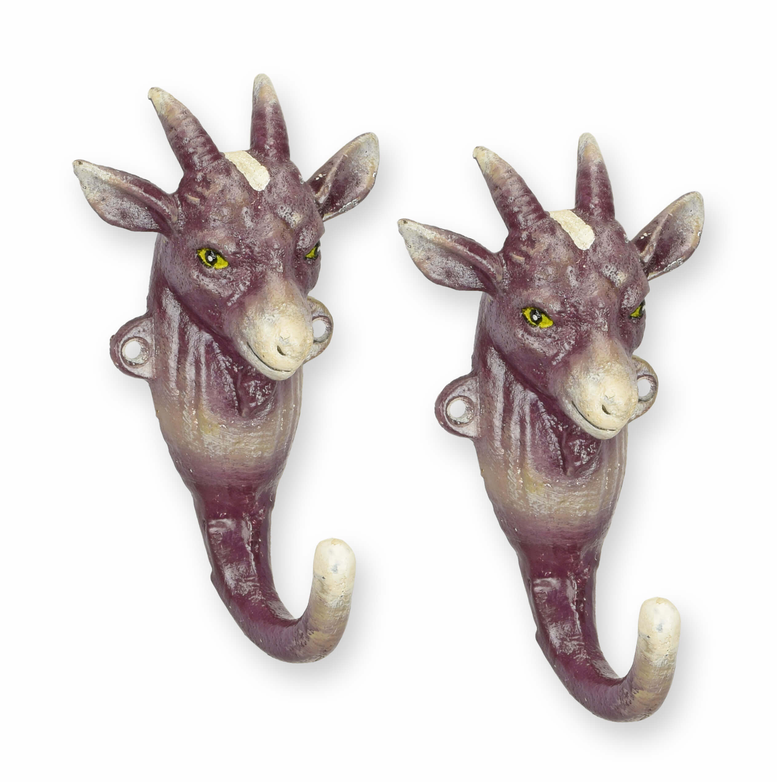 Deko-Gehäuse, Haken, Giraffenkopf, Kunststofffigur, Doppelt