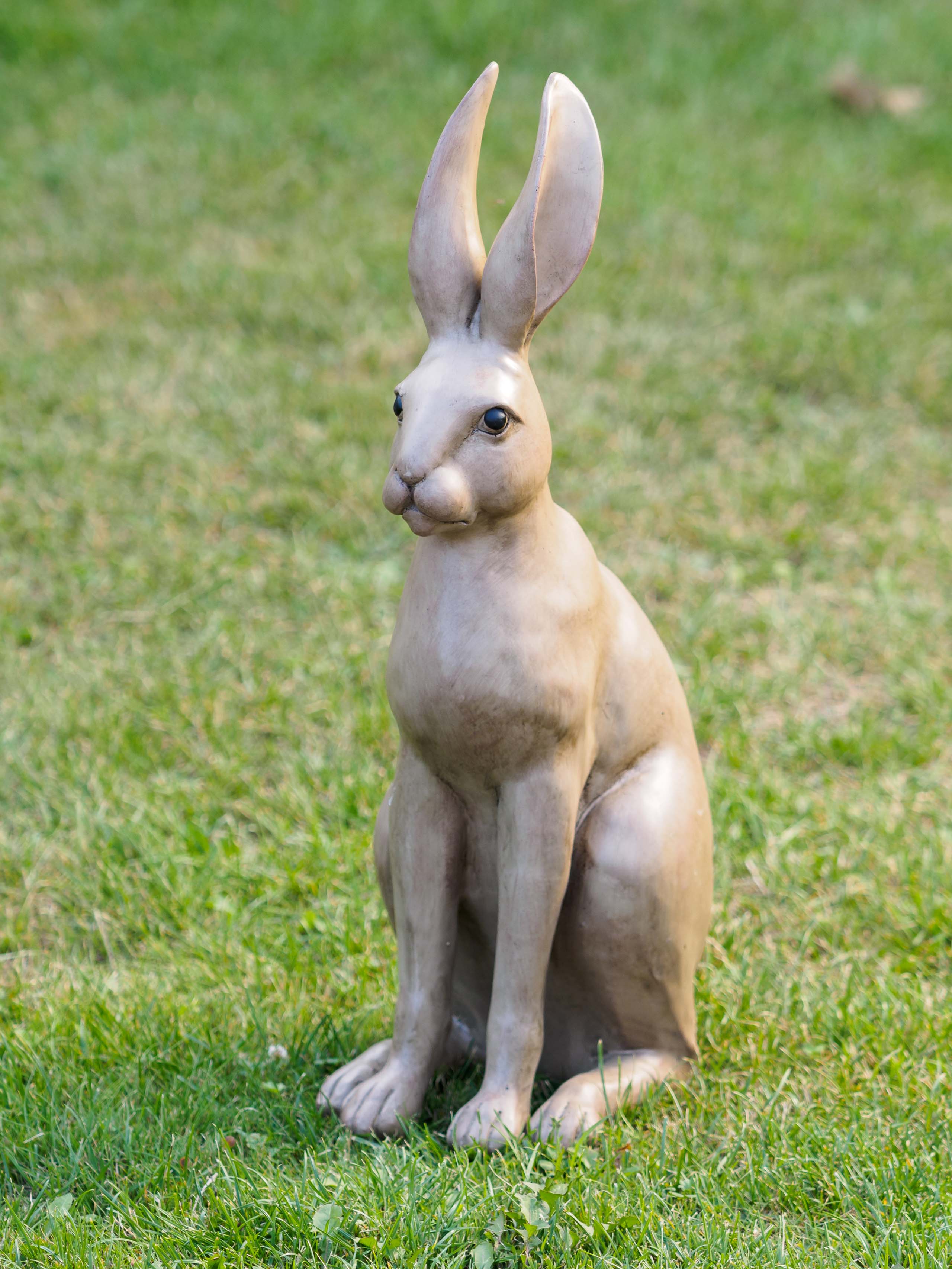 XL Hase Deko Figur Garten Haus Tierwelt Kaninchen sculpture hare rabbit