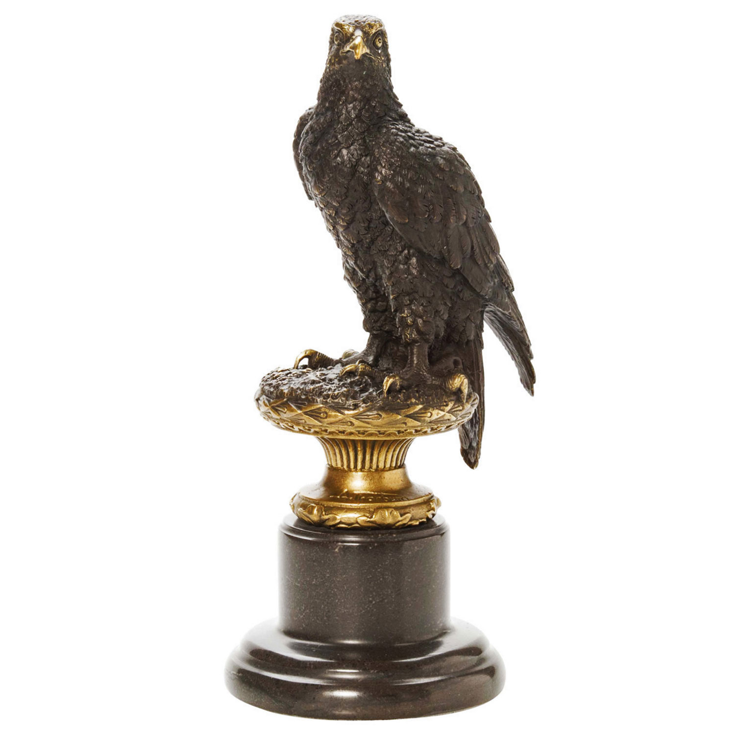 Bronze eagle sculpture, figure, eagle, 3.4kg, bronze sculpture, 31cm