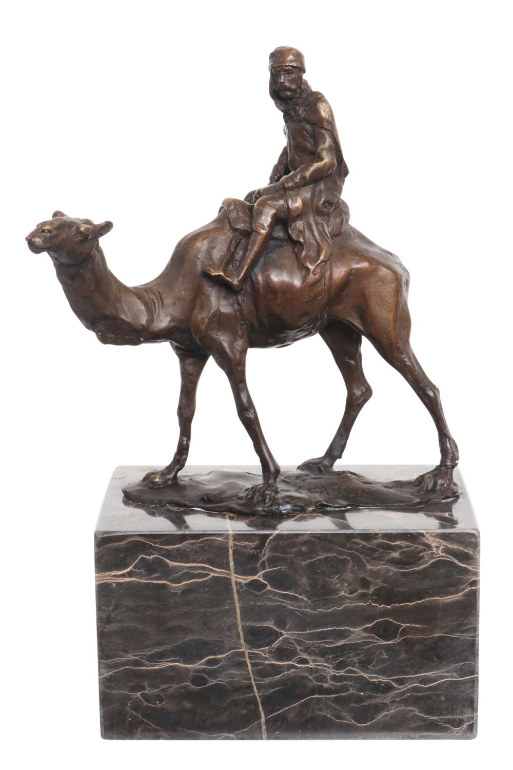 YY-62-Bronzeskulptur Skulptur Kamel Reiter Antik-Stil Bronzeskulptur Bronze Figur Statue 22cm