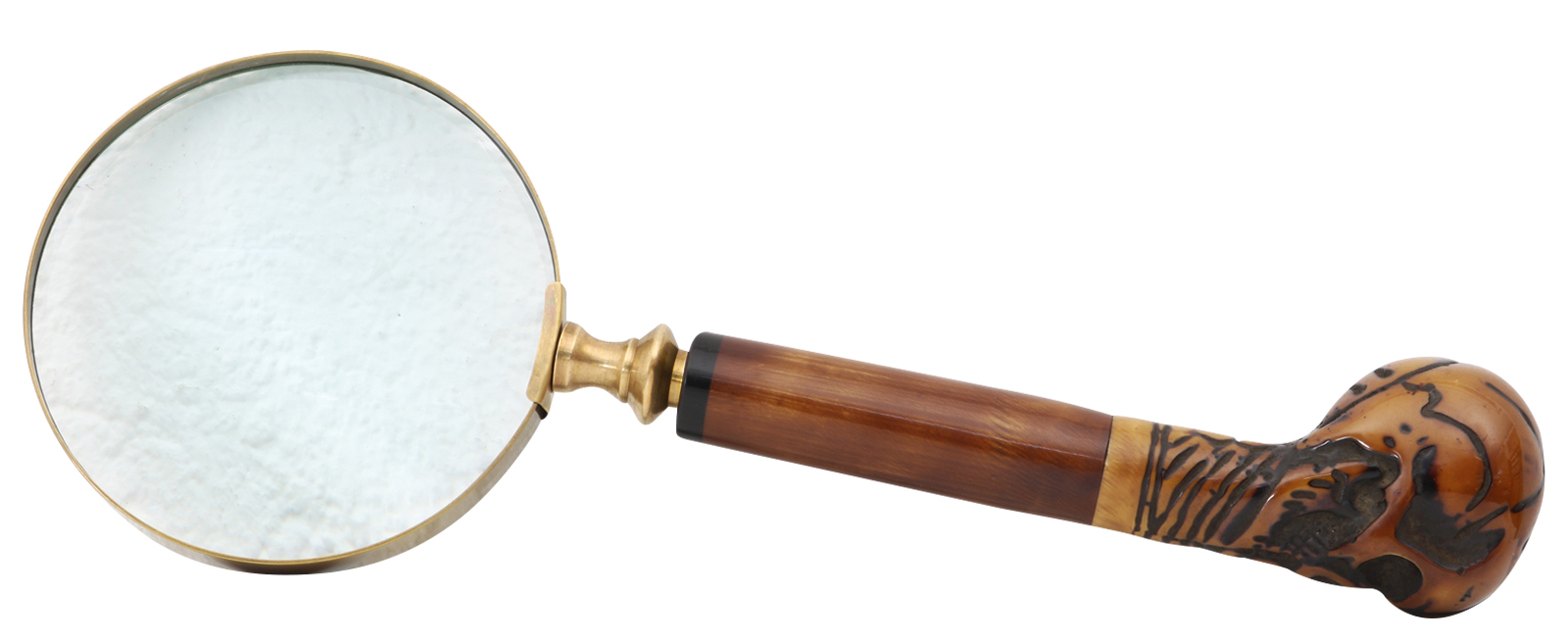 244_240_B_2 Lupe Leselupe Lesehilfe Skelett Totenkopf Vergrößerungsglas Antik-Stil