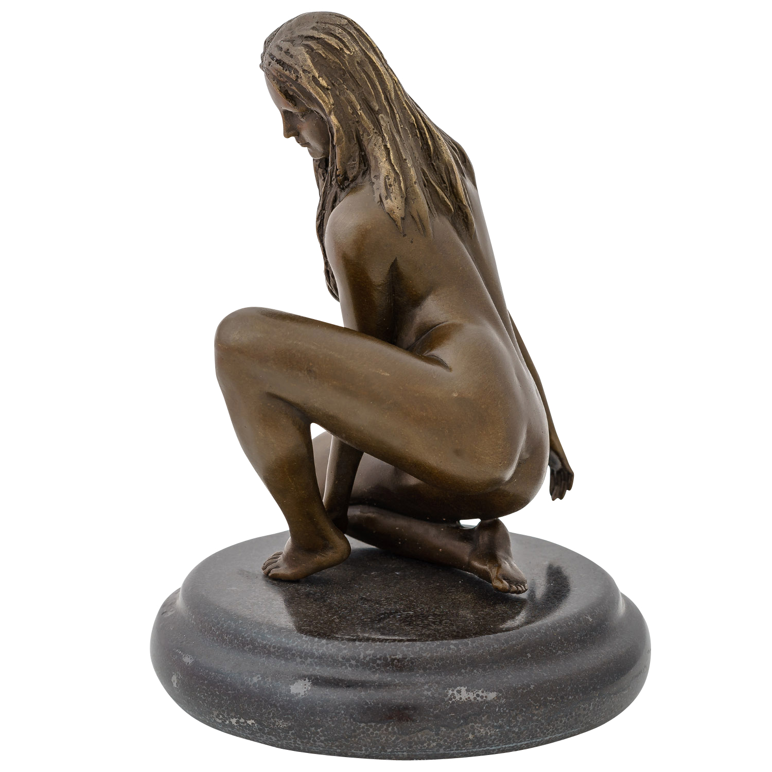 Bronzeskulptur Frau Erotik Kunst im Antik-Stil Bronze Figur Statue 20cm