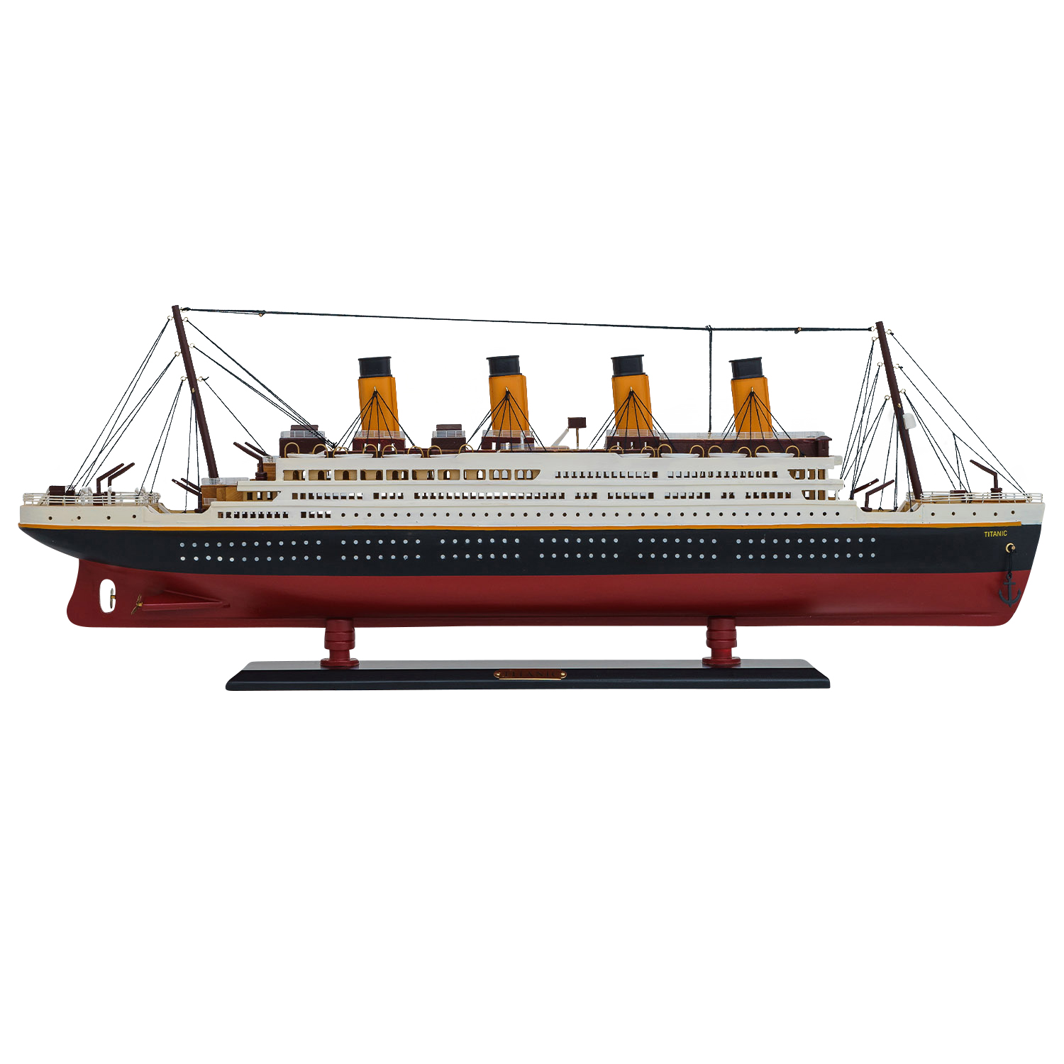 Modellschiff Titanic Schiff Holz 80cm Maritim Deko Antik-Stil kein Bausatz