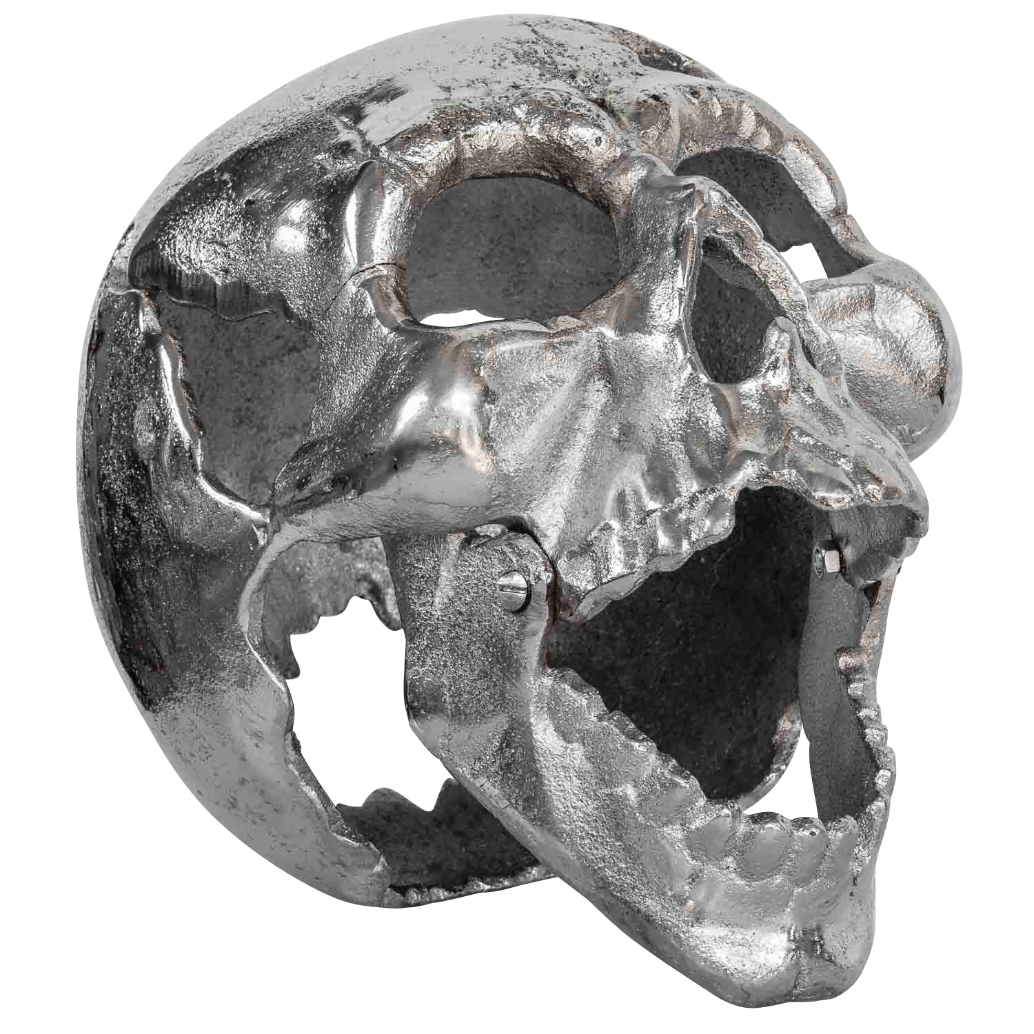 NG-88-3 Eisenfigur Totenkopf Figur Skulptur Eisen Antik-Stil 25cm (b)