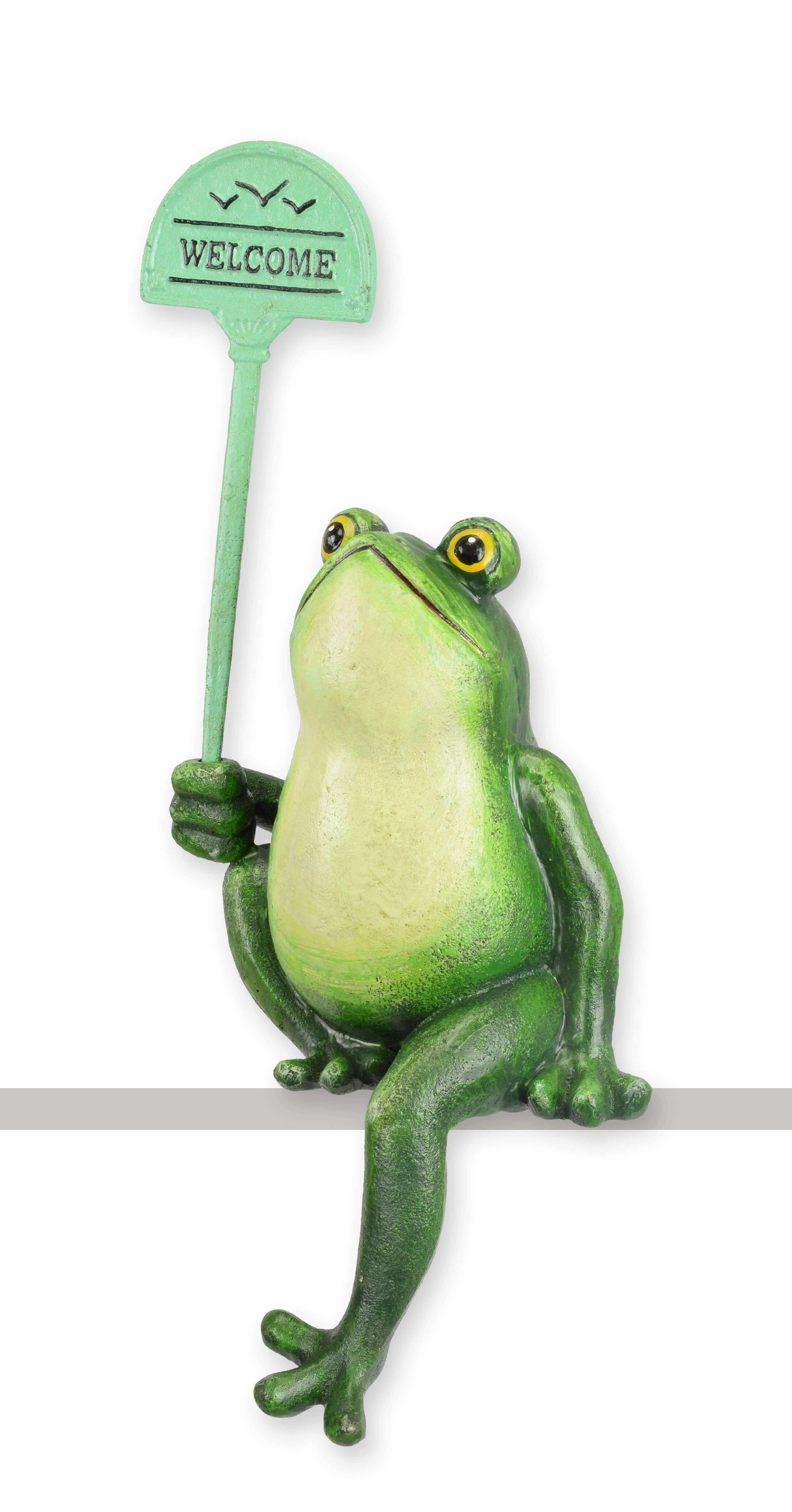 Kunsthandwerk, Frosch, Grasfrosch, Hinweisschild, Grün