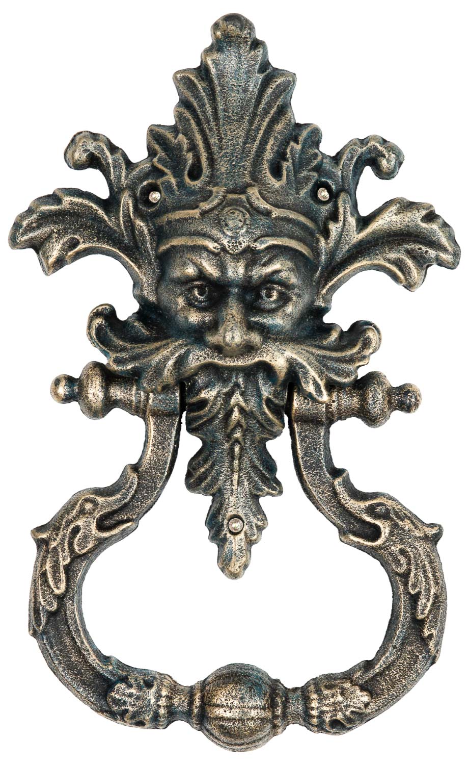 KL-28-02 Türklopfer Teufel Faun Figur Skulptur Eisen im Antik-Stil - 34cm (a)