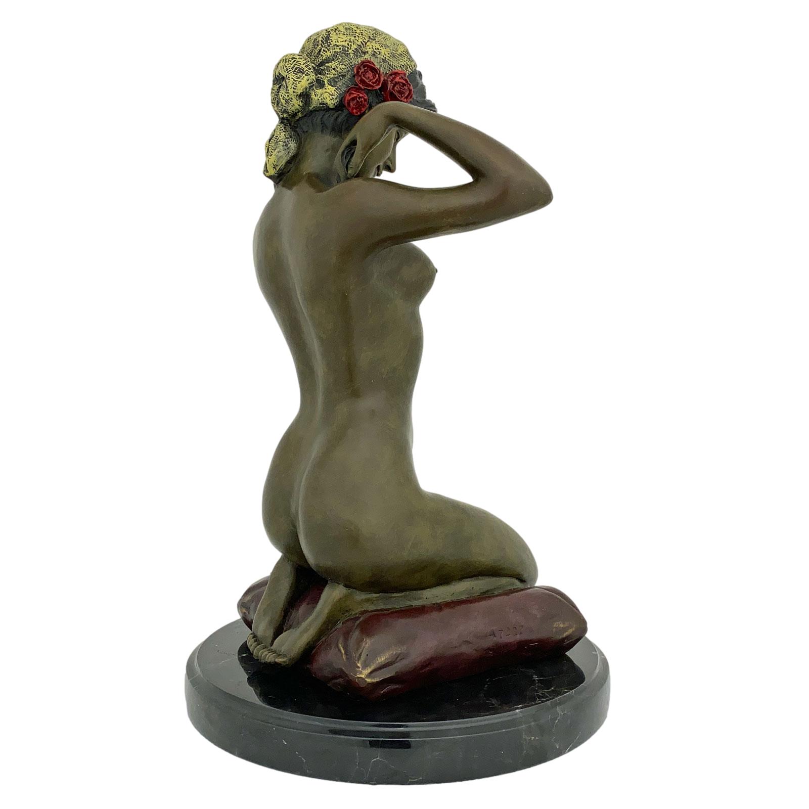 BG-22-4-freigestellt Bronzeskulptur Kunst Erotik nach Paul Ponsard Figur Antik-Stil 29cm Replik Kopie