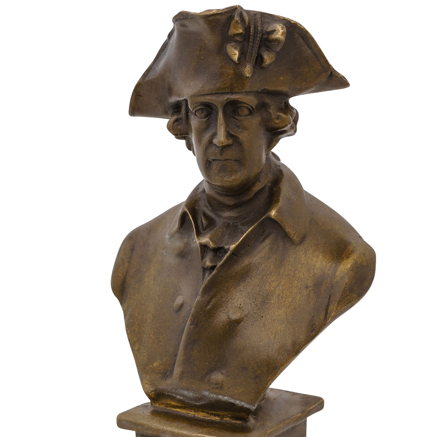 Bronzefigur Kaiser Friedrich Der Alte Fritz Büste Bronze Skulptur Figur 19cm