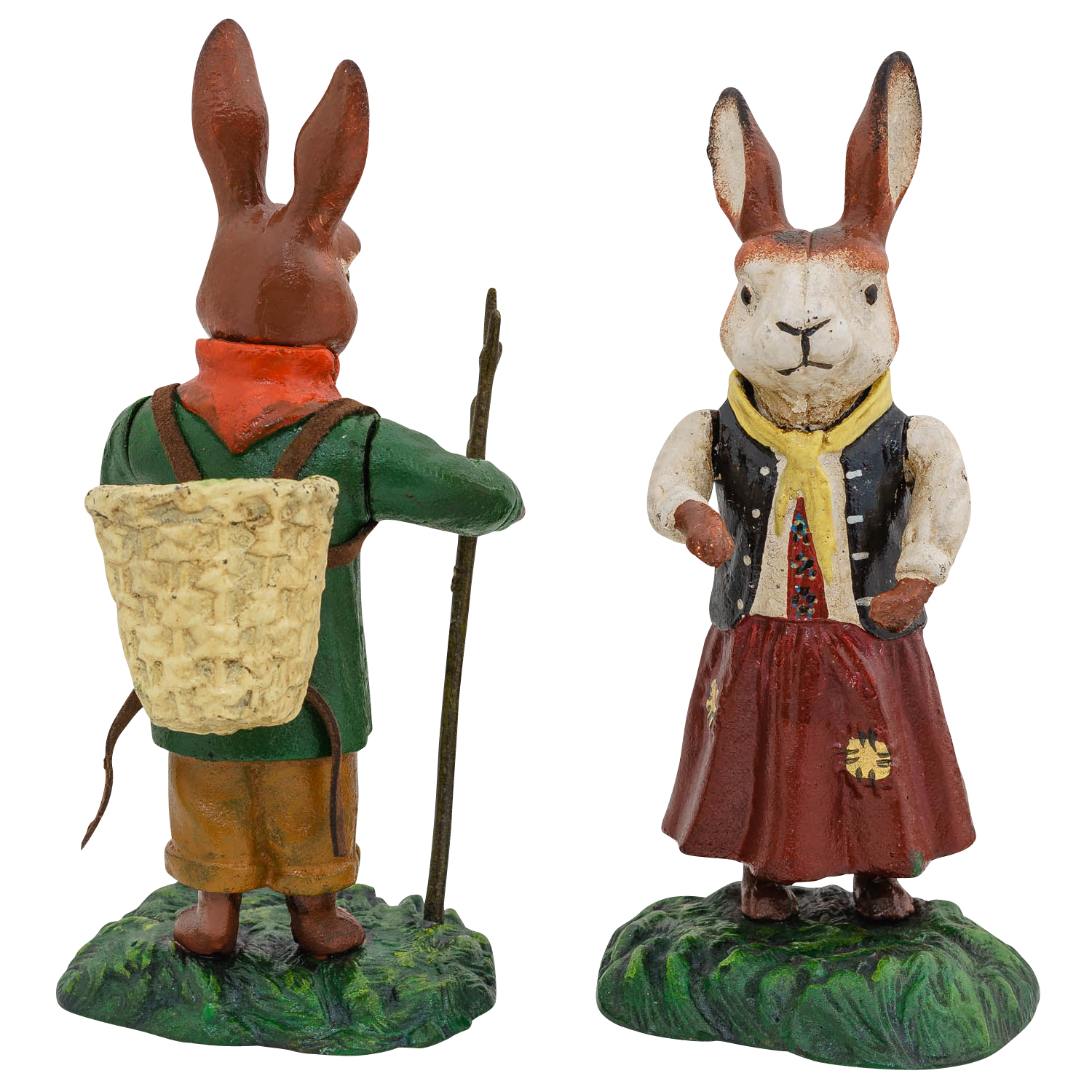 HP-154-5 Hasenpaar Hasen Osterhase Hase Eisen 23cm Antik-Stil