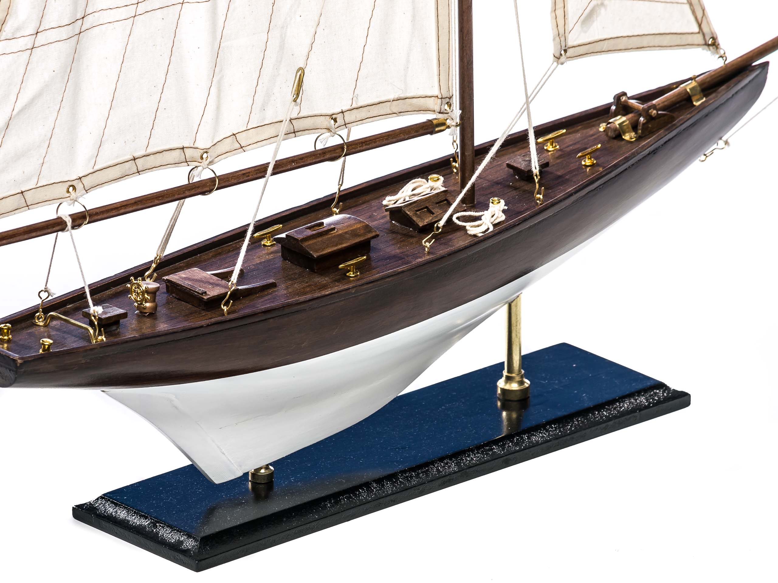 5186-4 Modellschiff Segelyacht Yacht Holz Schiff Segelschiff Schiffsmodell Maritim ship