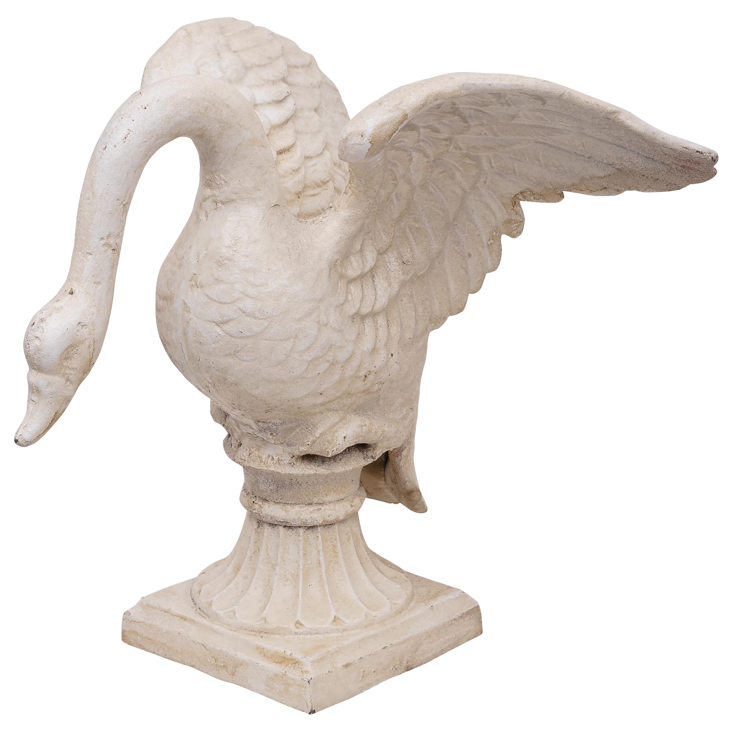 Eisenfigur Schwan Skulptur Entenvogel Dekoration Garten Eisen Figur Antik-Stil