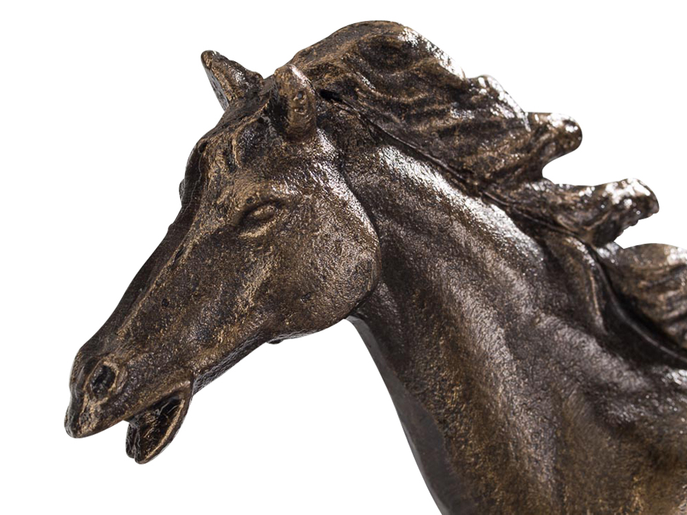 Skulptur Pferd 24cm Schreibtisch Statue Eisen Figur antik Stil horse iron
