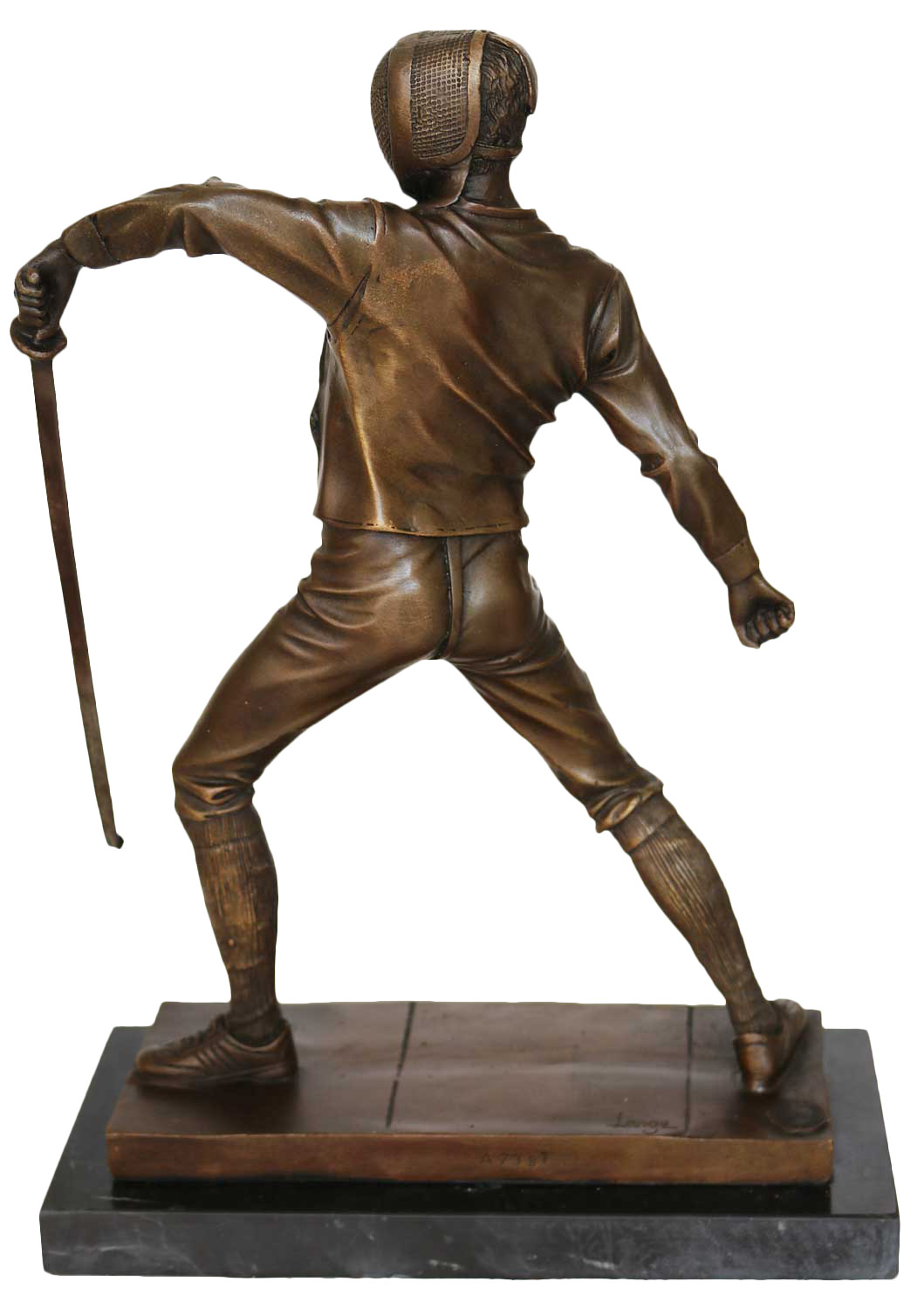 Bronzeskulptur Fechter Fechten Sport im Antik-Stil Bronze Figur Statue 31cm