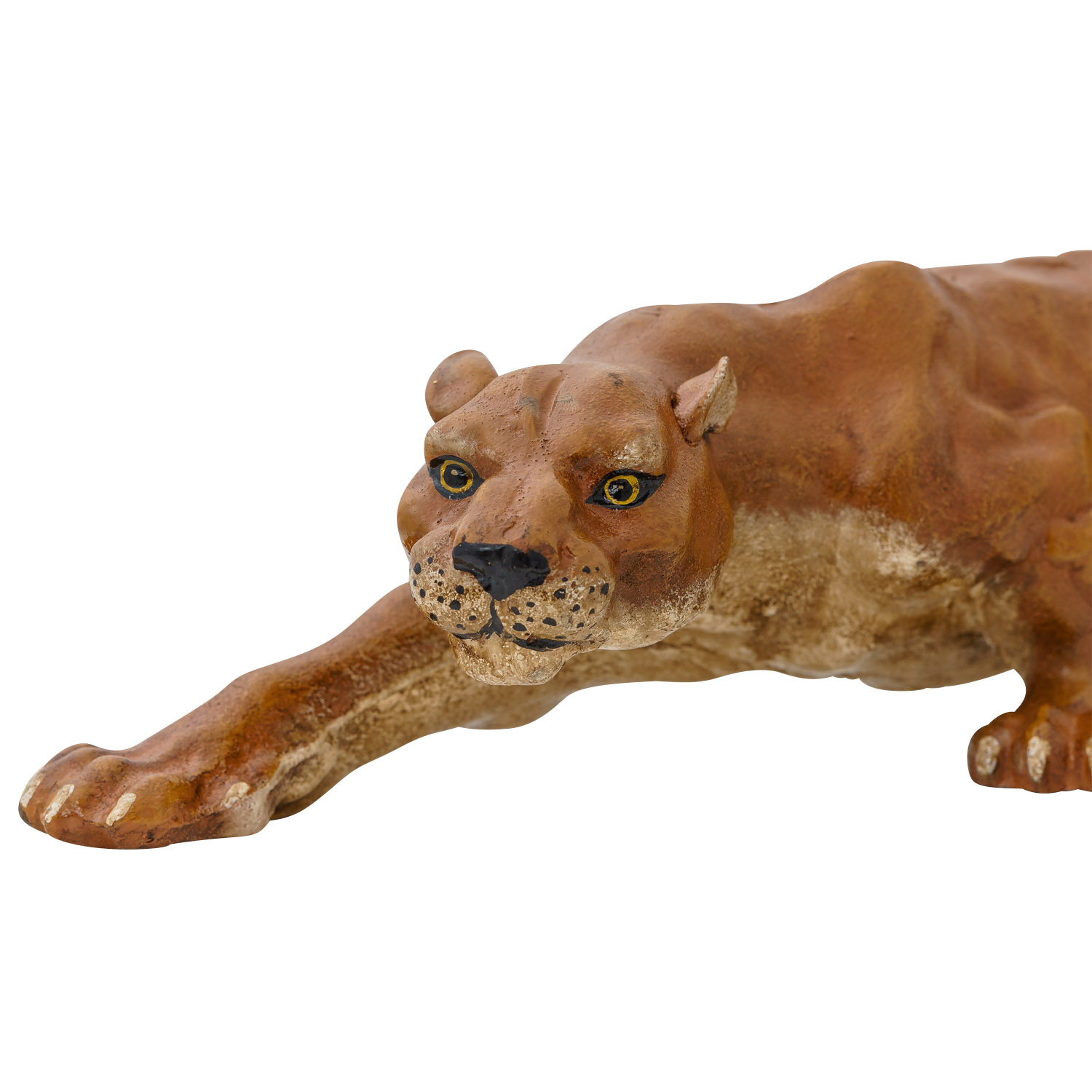 Figur Panther Leopard Puma Jaguar Skulptur Eisen Dekoration 42cm