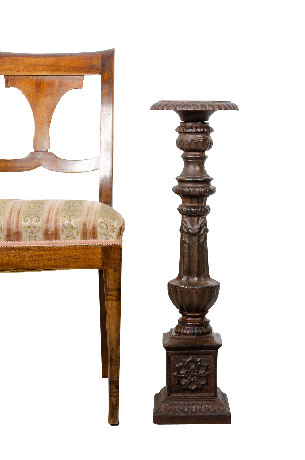 MB-32-4 Kerzenleuchter Altarleuchter Kandelaber Kerzenständer Antik-Stil 70cm braun