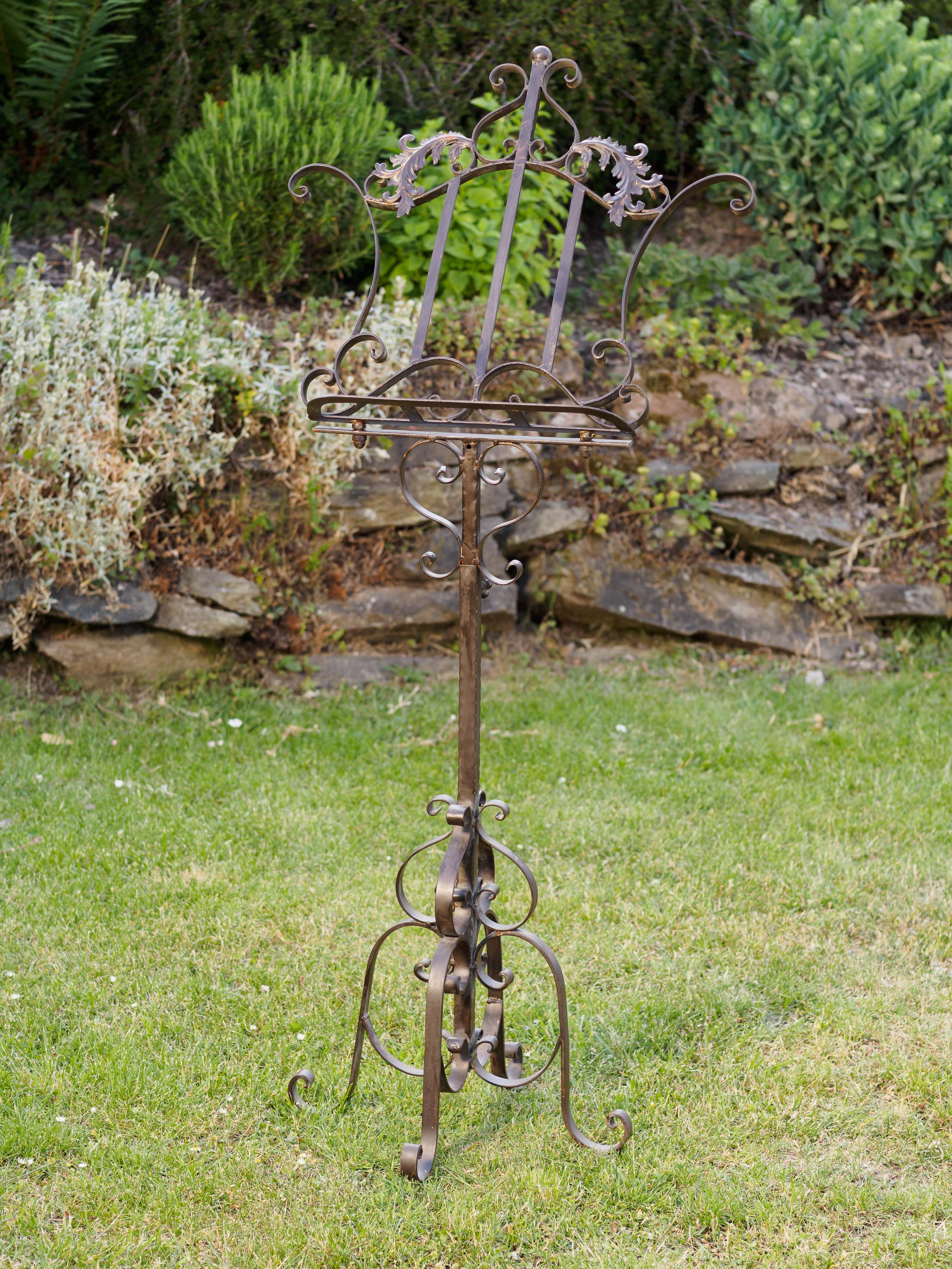 RZ-53-8 Notenständer Eisen Aufsteller Notenpult Barockstil bis 170cm Menükartenhalter
