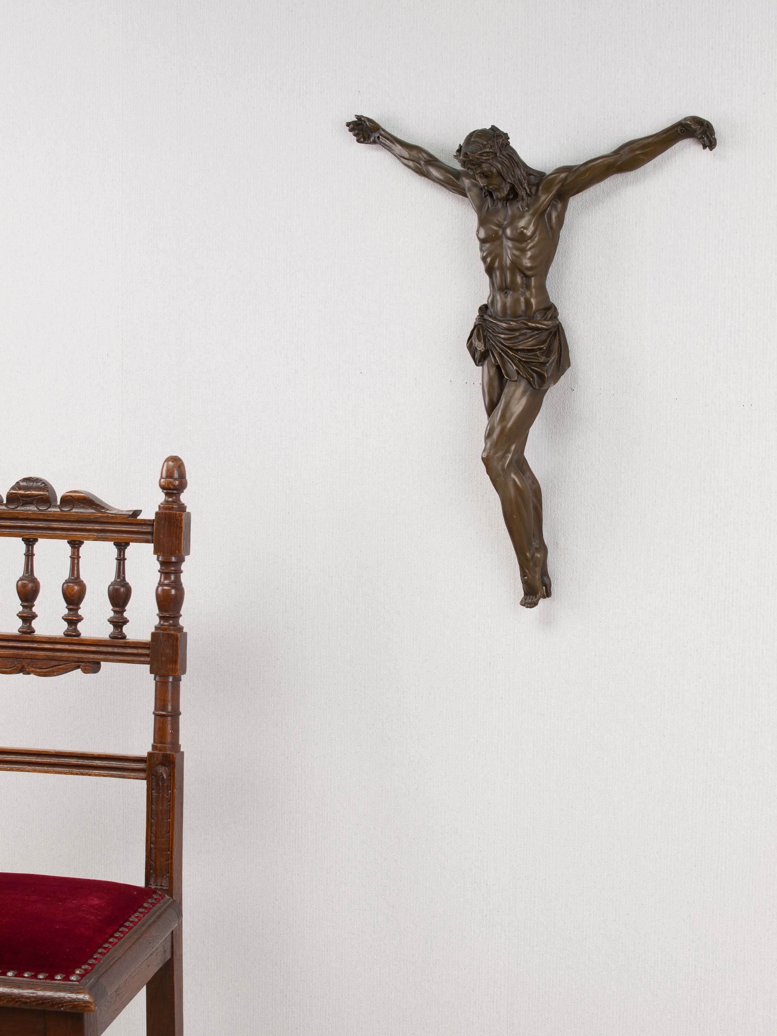 Bronzeskulptur Korpus Jesus Christ Kreuzigung Bronze Skulptur Figur sculpture