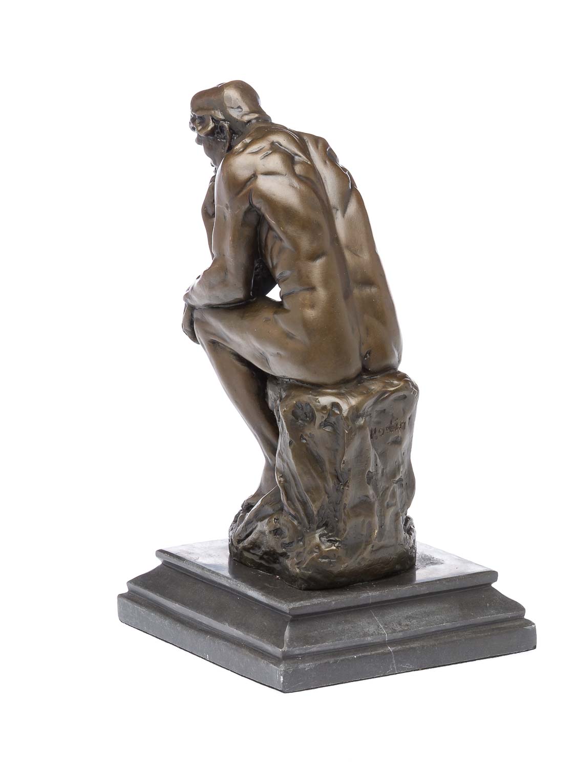 2016-05-25_Auktionshaus_005 Bronzeskulptur der Denker Mann Bronzefigur Skulptur nach Rodin 25cm