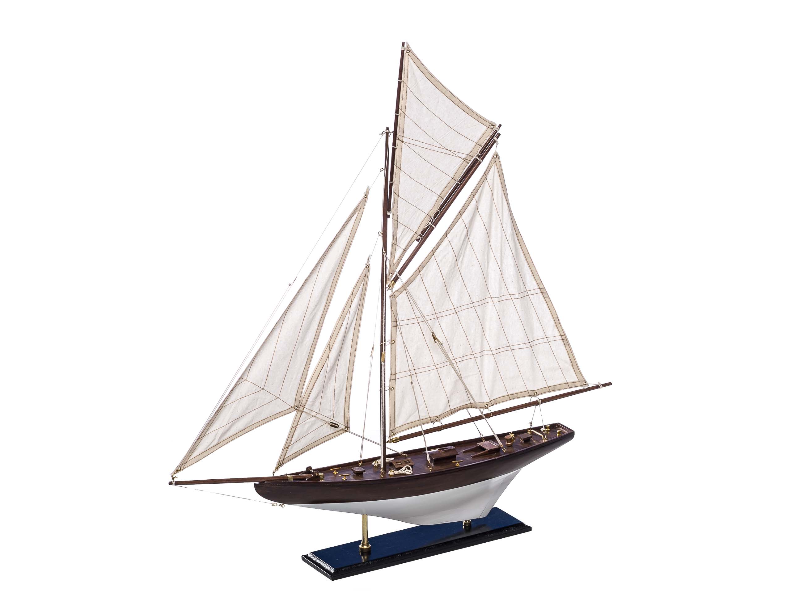 5186-2 Modellschiff Segelyacht Yacht Holz Schiff Segelschiff Schiffsmodell Maritim ship