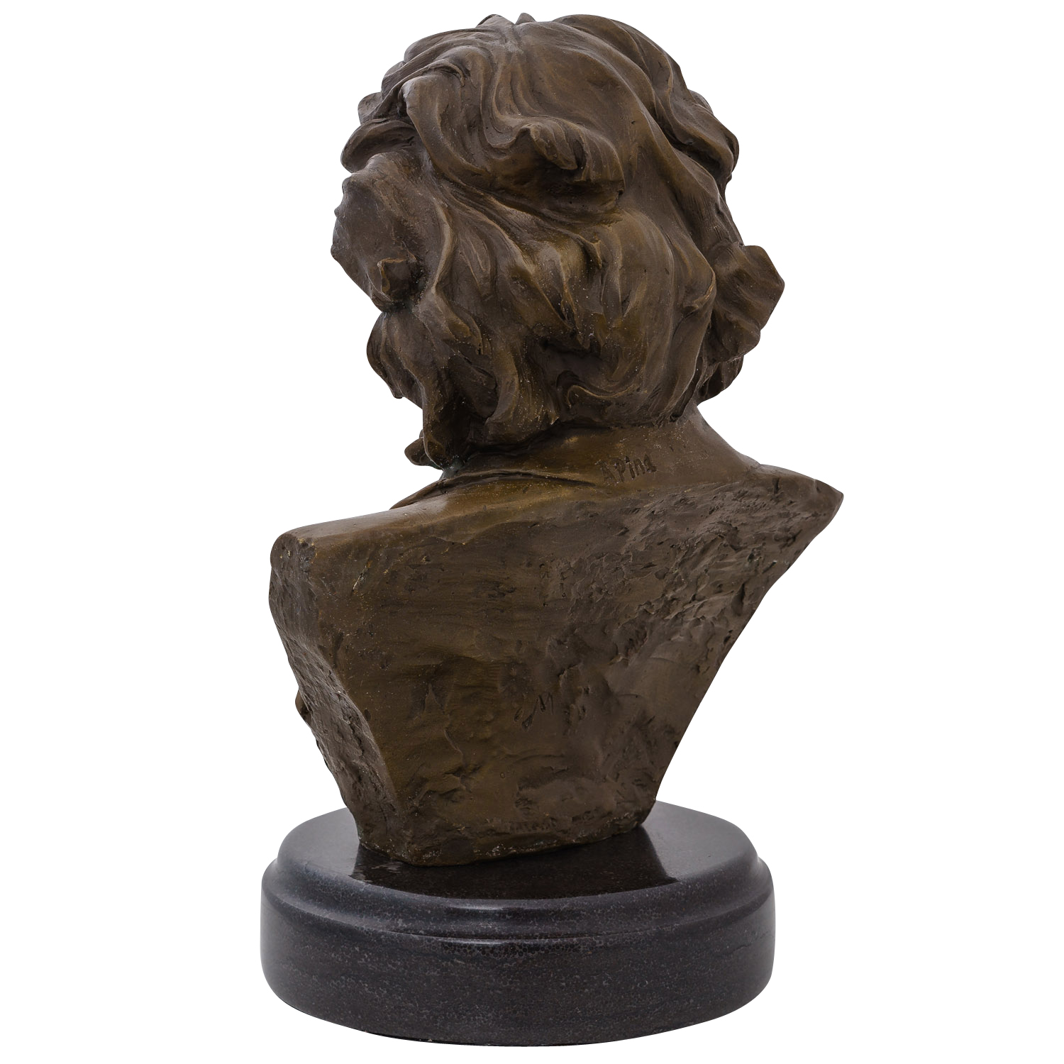 Bronzefigur Ludwig van Beethoven Komponist Pianist Büste Skulptur Figur 30cm